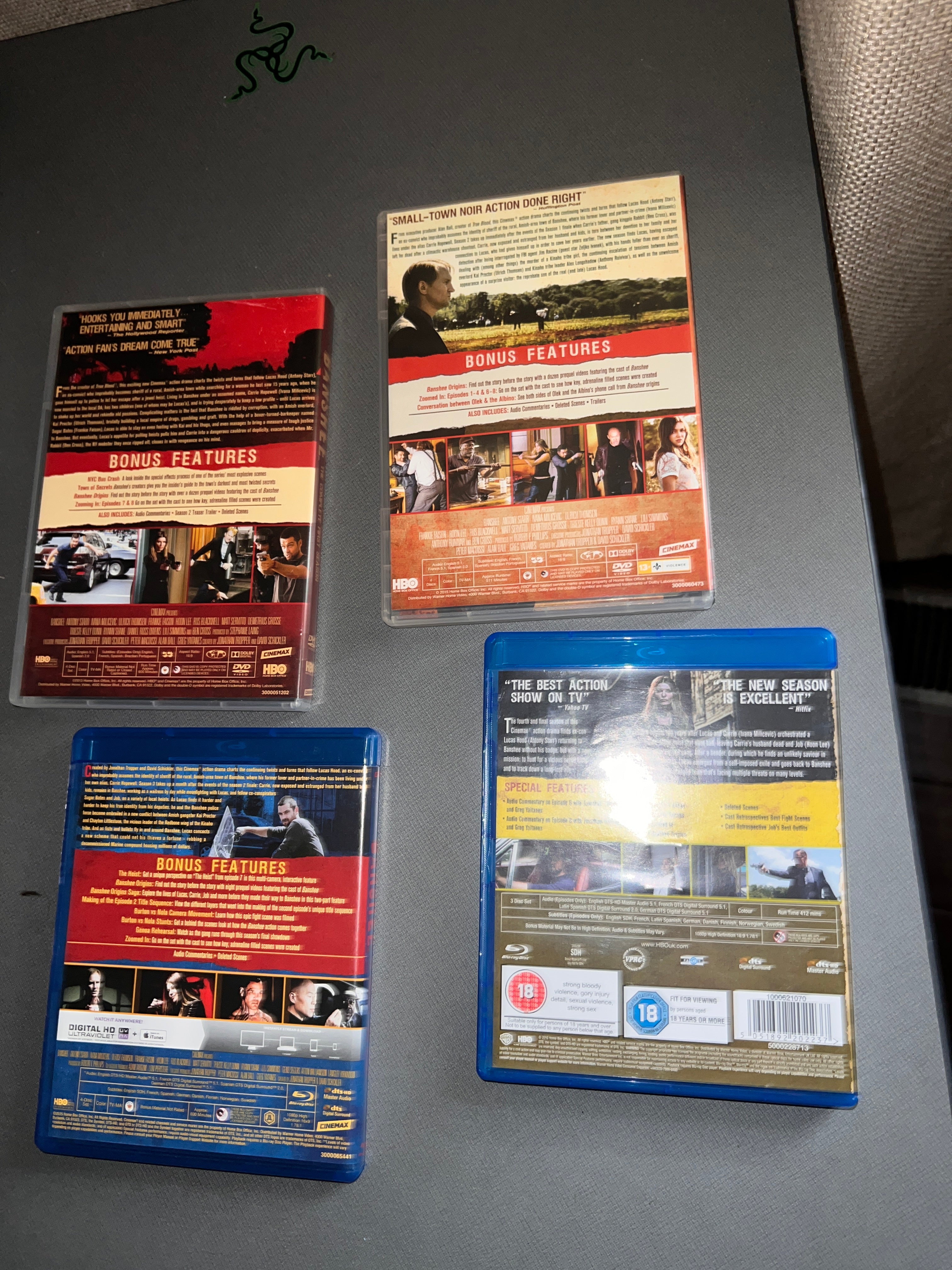 Banshee Season 1-4 DVD and Bluray Bundle