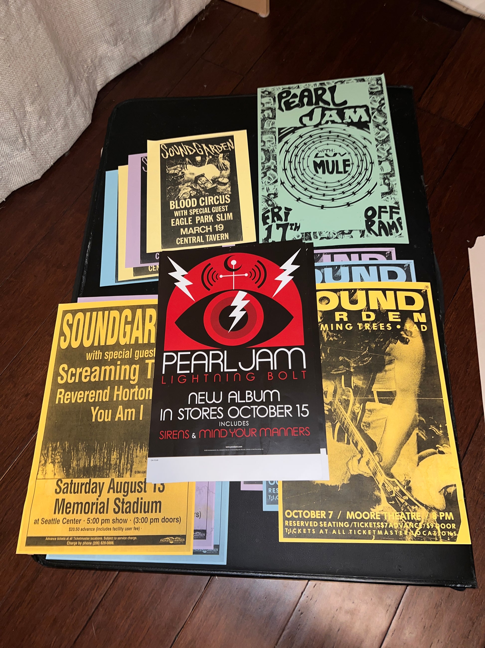 Bundle of Soundgarden And Pearl Jam concert Street Posters 13 total