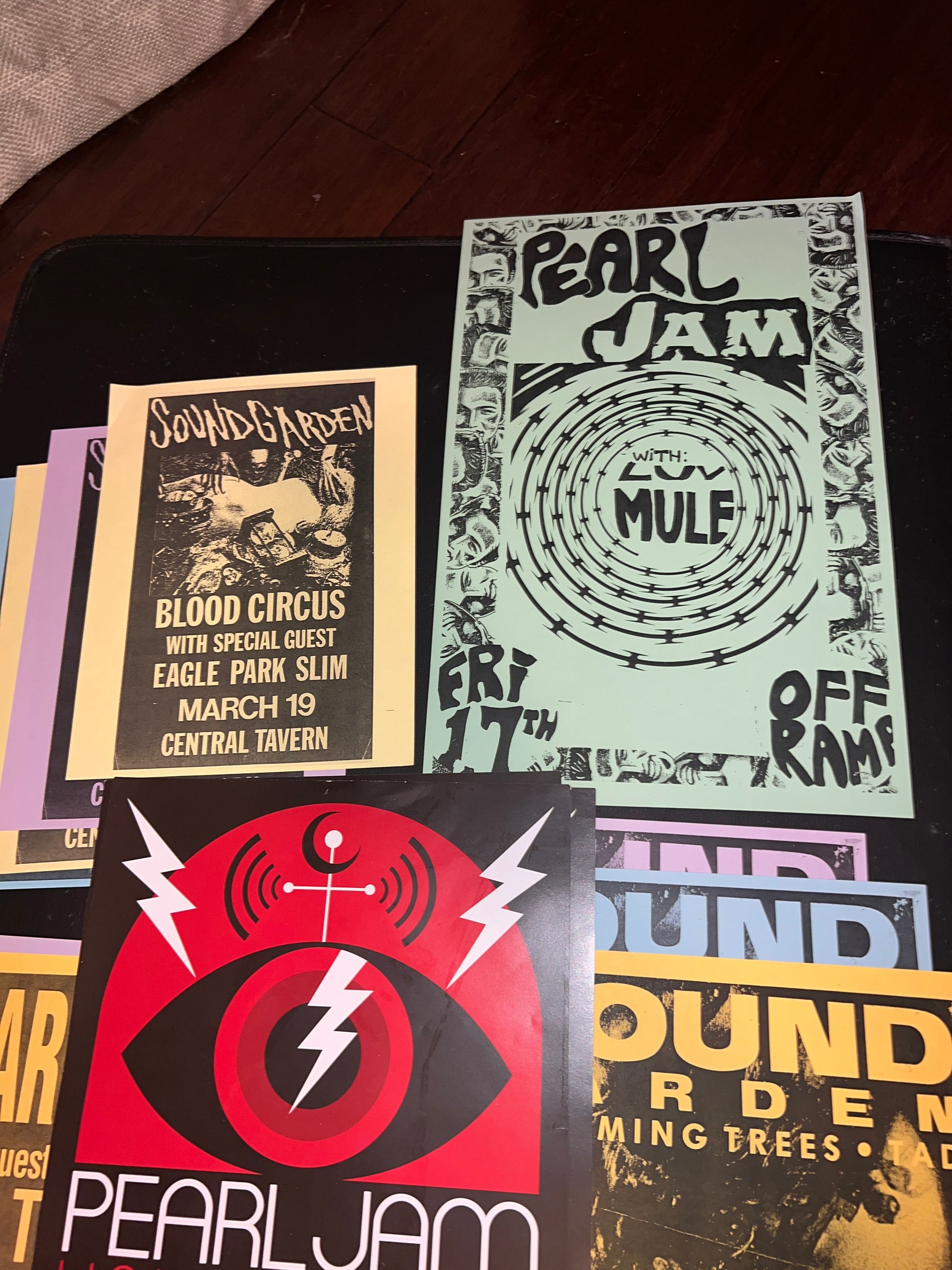 Bundle of Soundgarden And Pearl Jam concert Street Posters 13 total