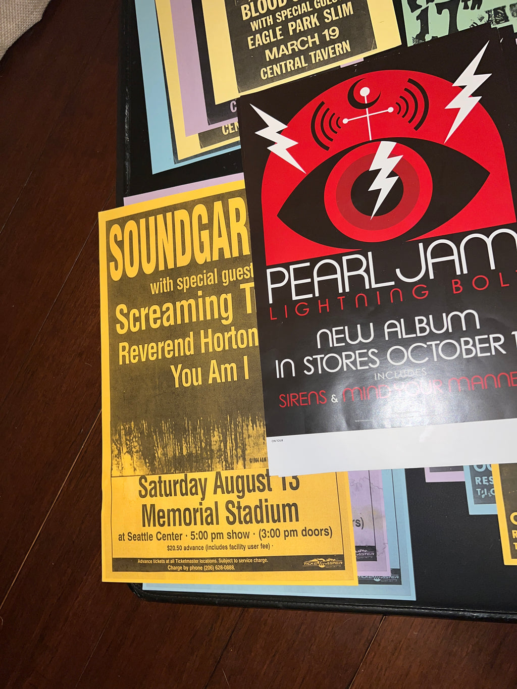 Bundle of Soundgarden And Pearl Jam concert Street Posters 13 total