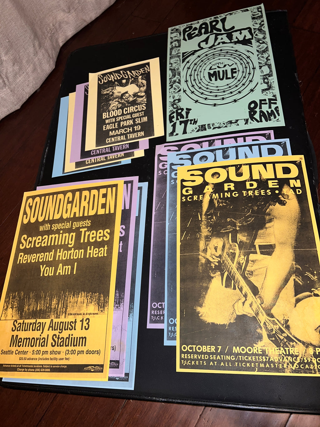 Bundle of Soundgarden And Pearl Jam concert Street Posters 13 total