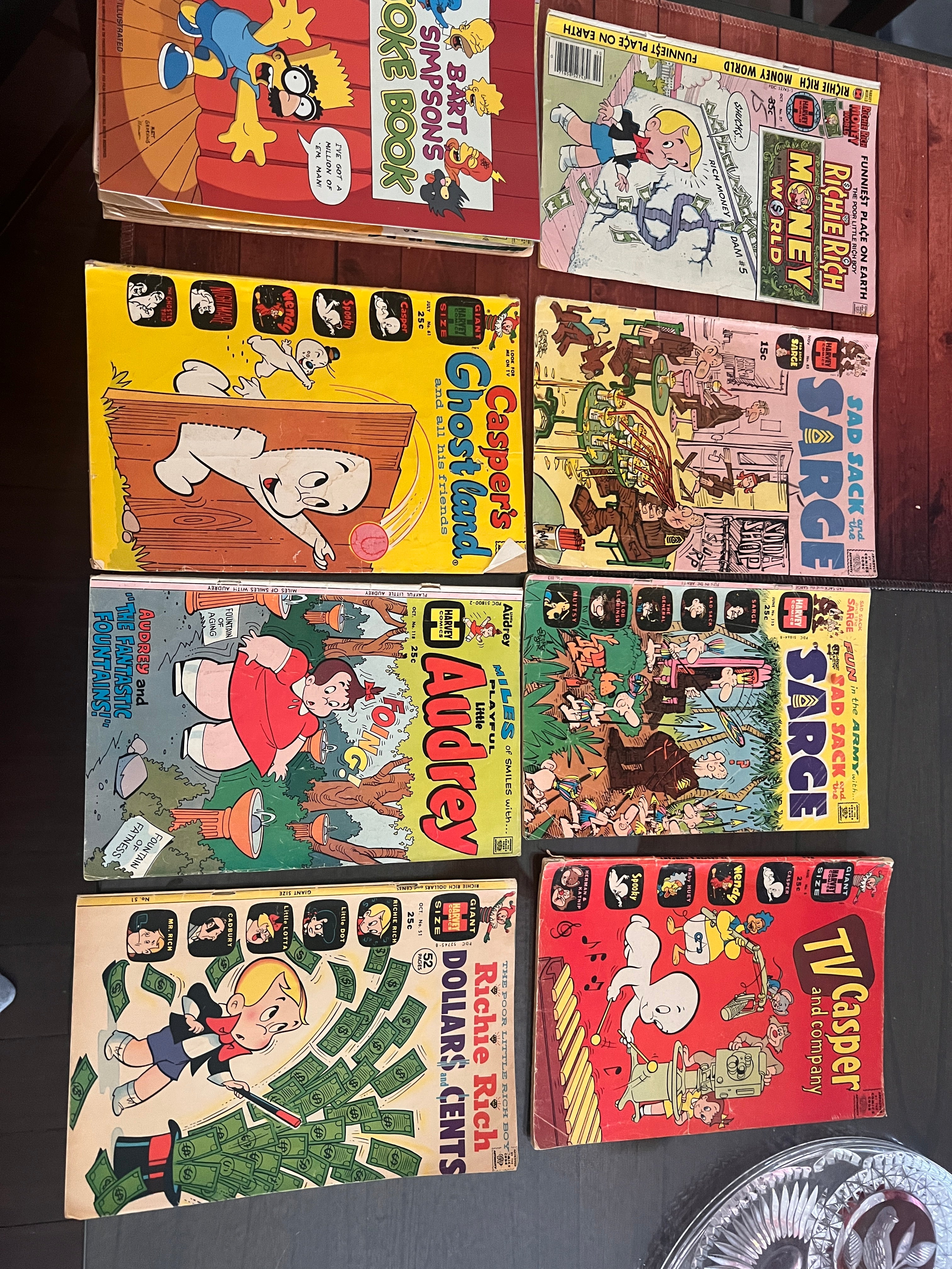 Lot of 19 Vintage 1970s Comics (Richie Rich, Casper, Disney Gold Key, Sad Sack, etc.)