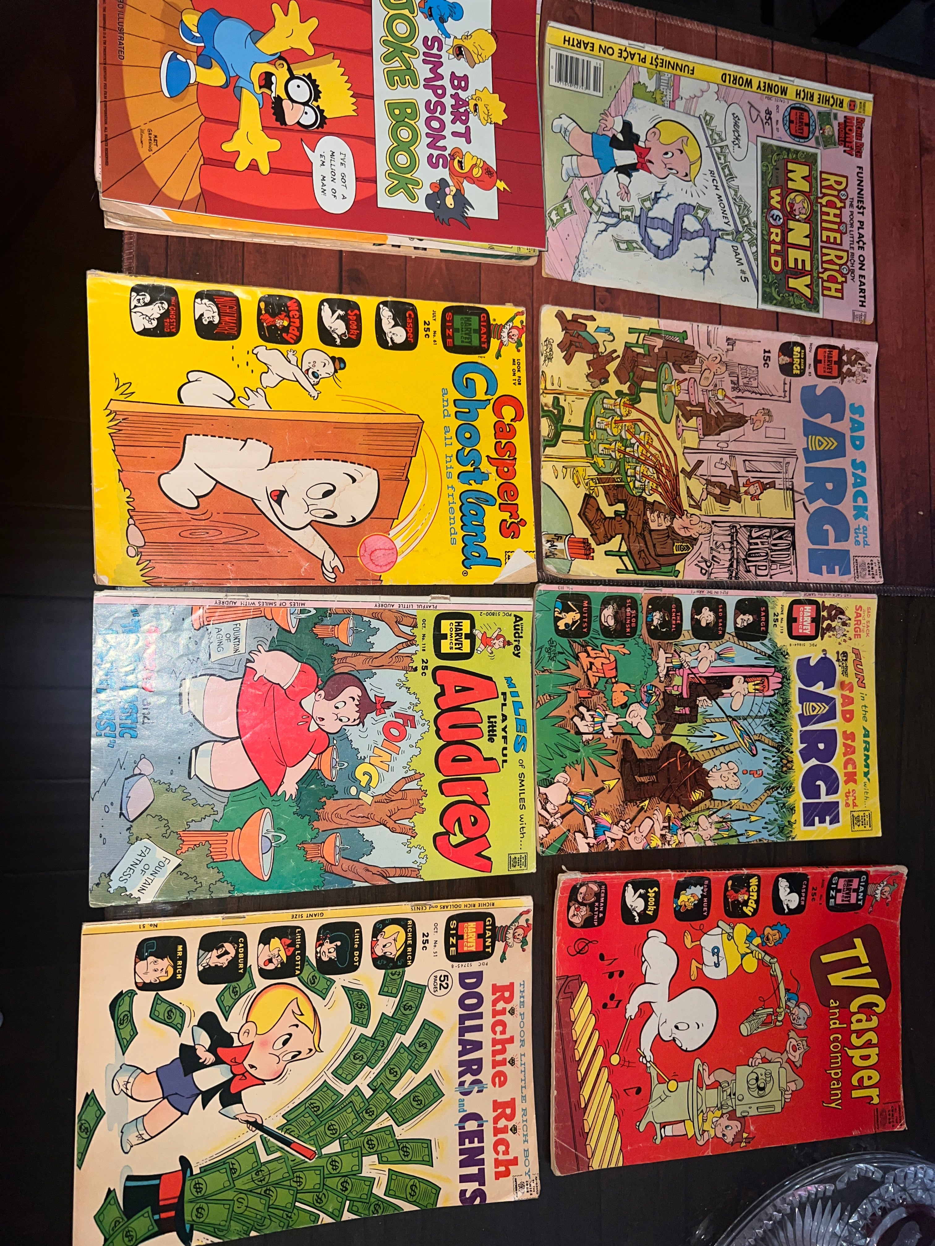 Lot of 19 Vintage 1970s Comics (Richie Rich, Casper, Disney Gold Key, Sad Sack, etc.)