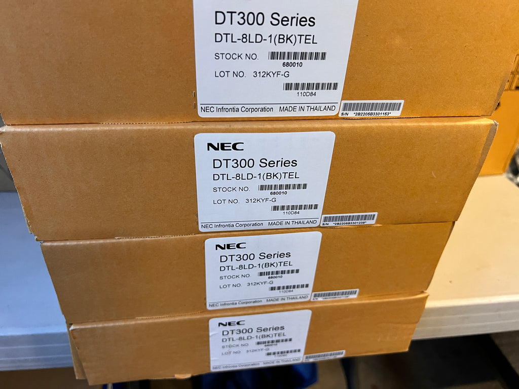 NEC DT300 DTL-24D-1(BK) and 8LD Tel Lot x6 IP Phones