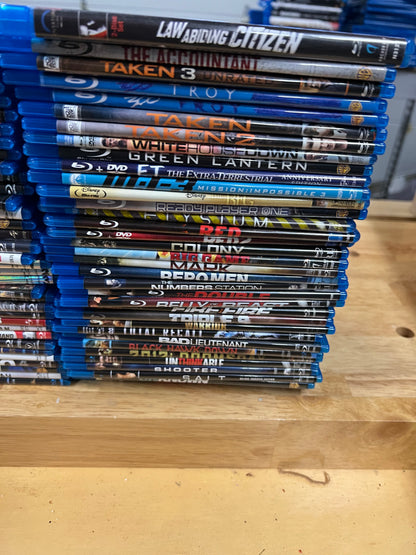 Huge bundle of action and thriller bluray movies!    Over 65 total!