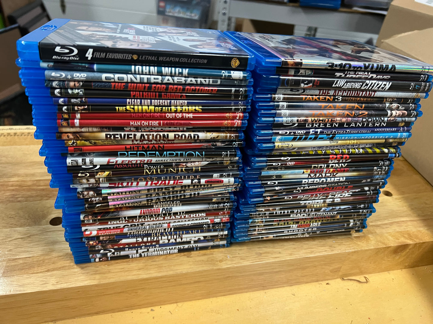 Huge bundle of action and thriller bluray movies!    Over 65 total!