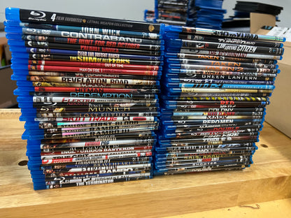 Huge bundle of action and thriller bluray movies!    Over 65 total!