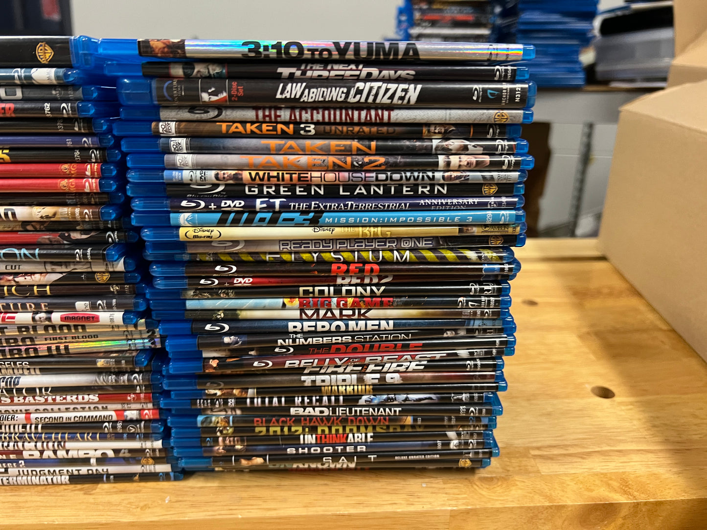 Huge bundle of action and thriller bluray movies!    Over 65 total!