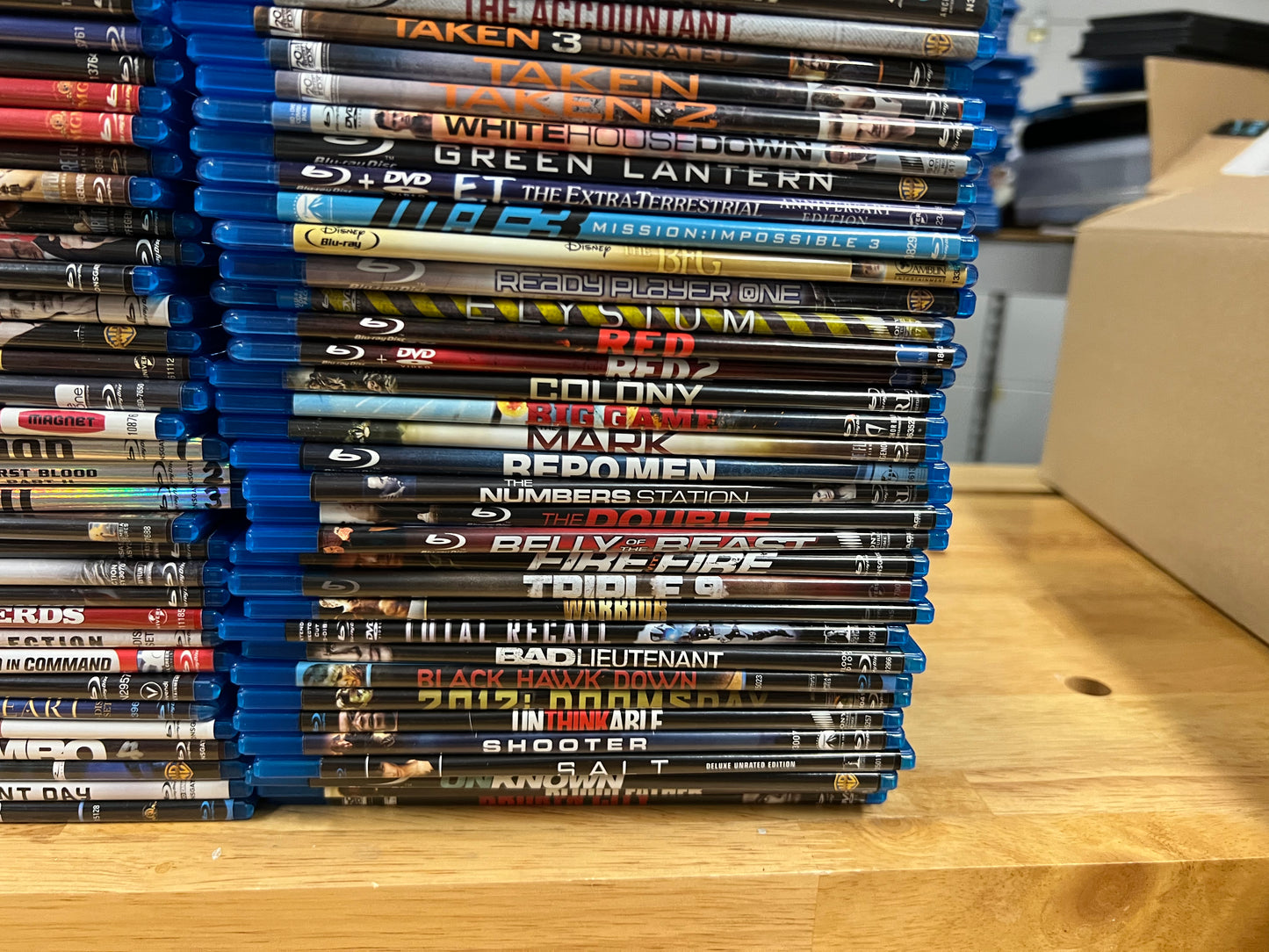 Huge bundle of action and thriller bluray movies!    Over 65 total!