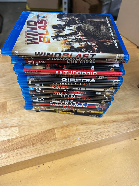 Bundle of 100 Scifi and Thriller Action Bluray movies!!