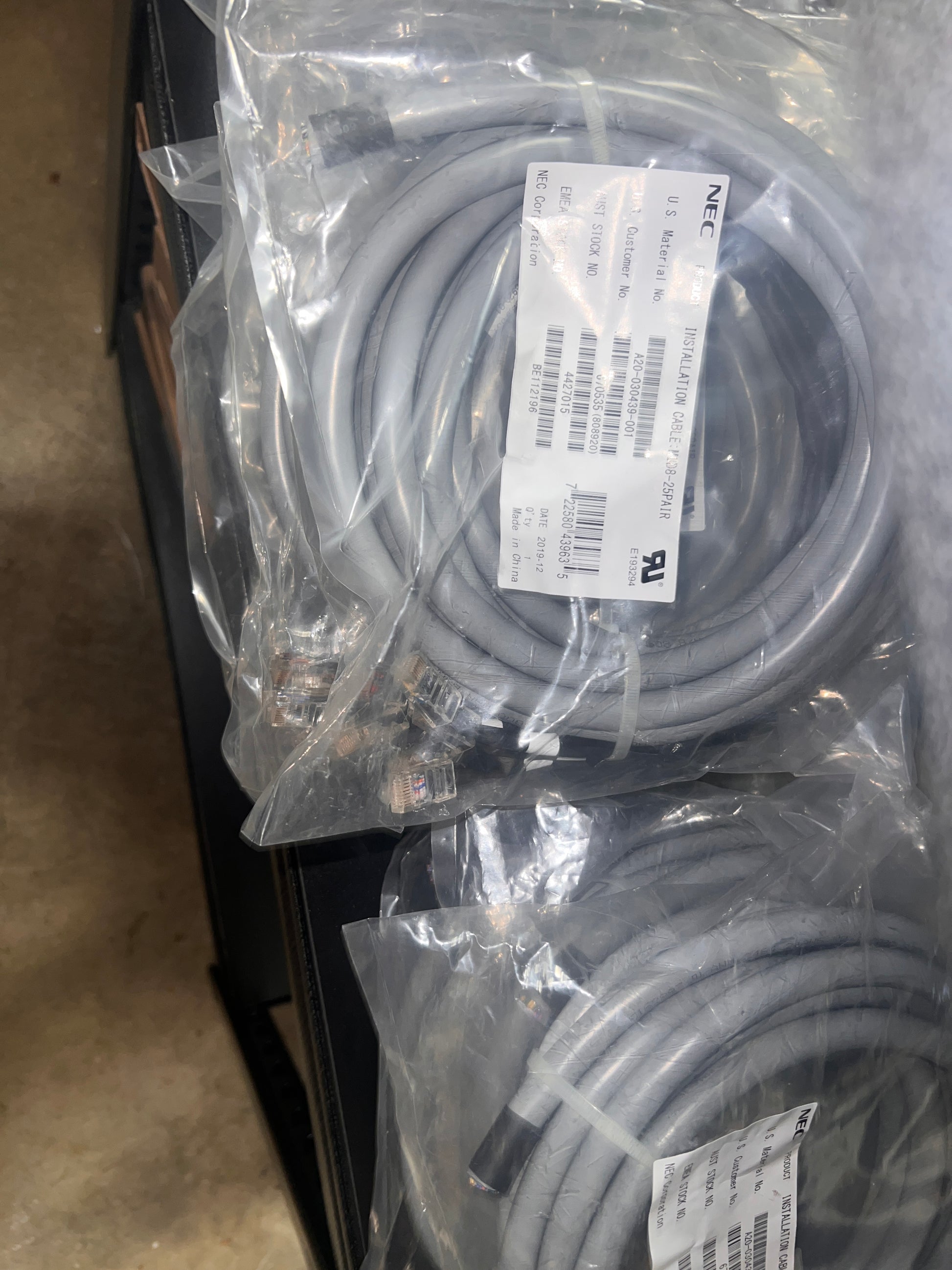 NEC Phone System MOD8-25PAIR Installation Cable 670535 RJ61 LOT x6