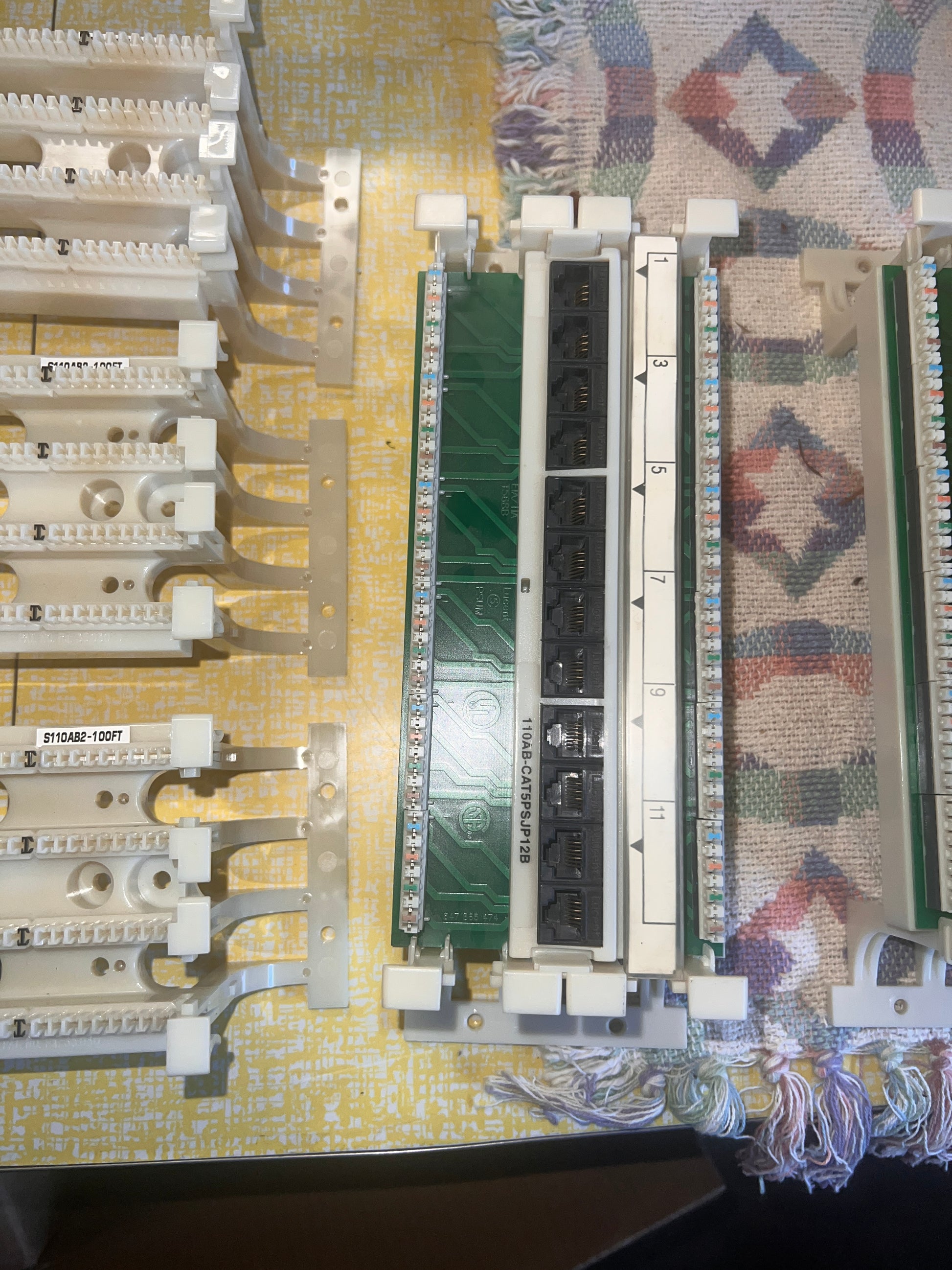 Siemon S110AB2-100FT + 300FT + CAT5PSJP12B patch panel lot x6
