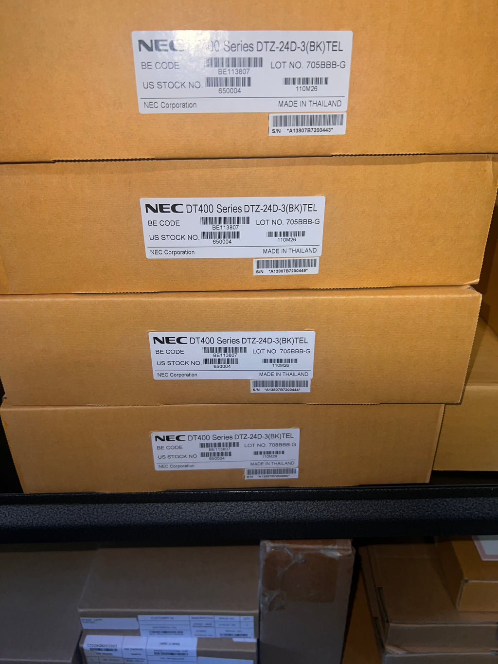 NEC DT400 DTZ-24D-3(BK) Tel Lot x4 IP Phones