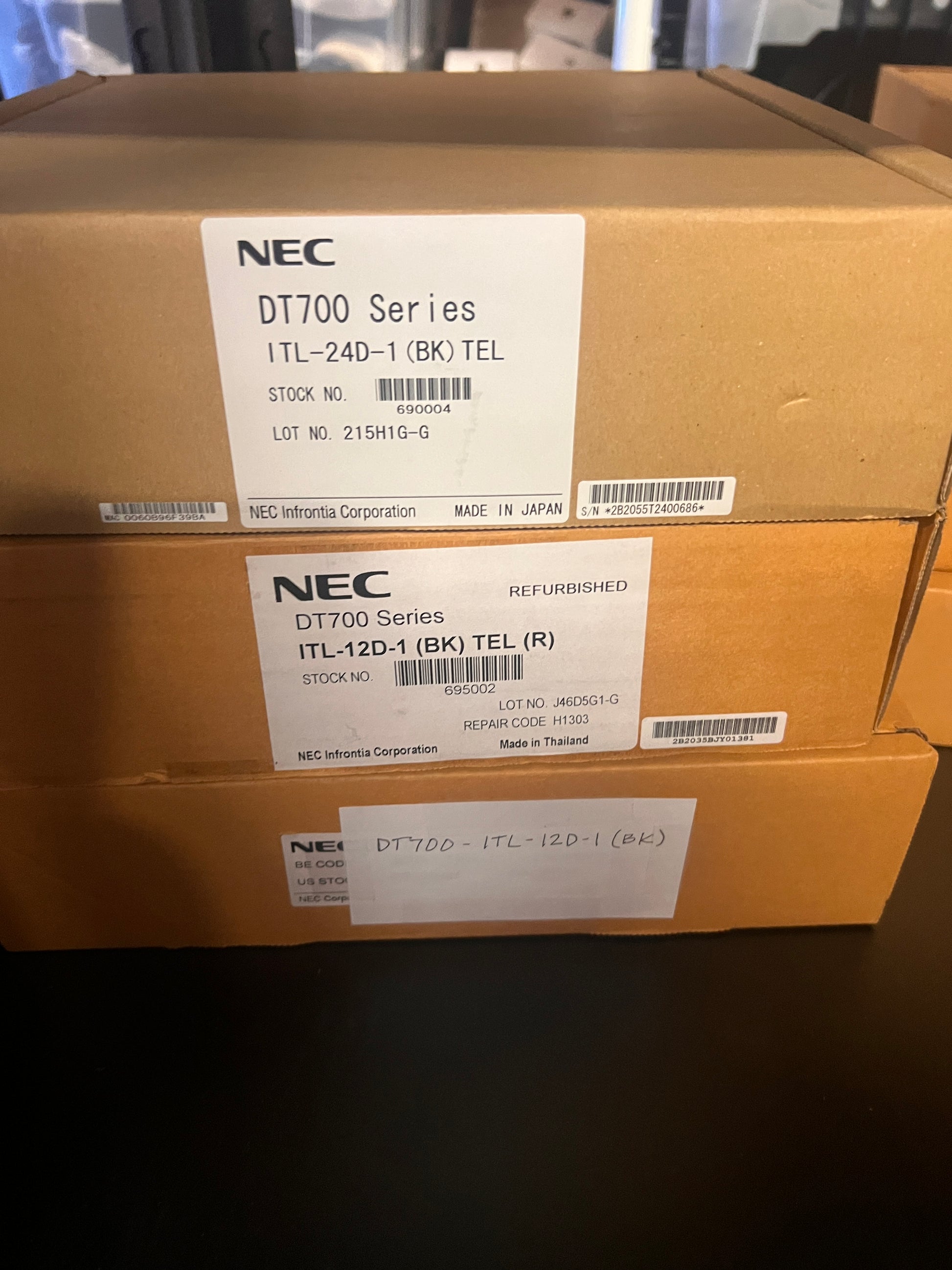 NEC DT700 ITL-24D-1 Black Lot of x3