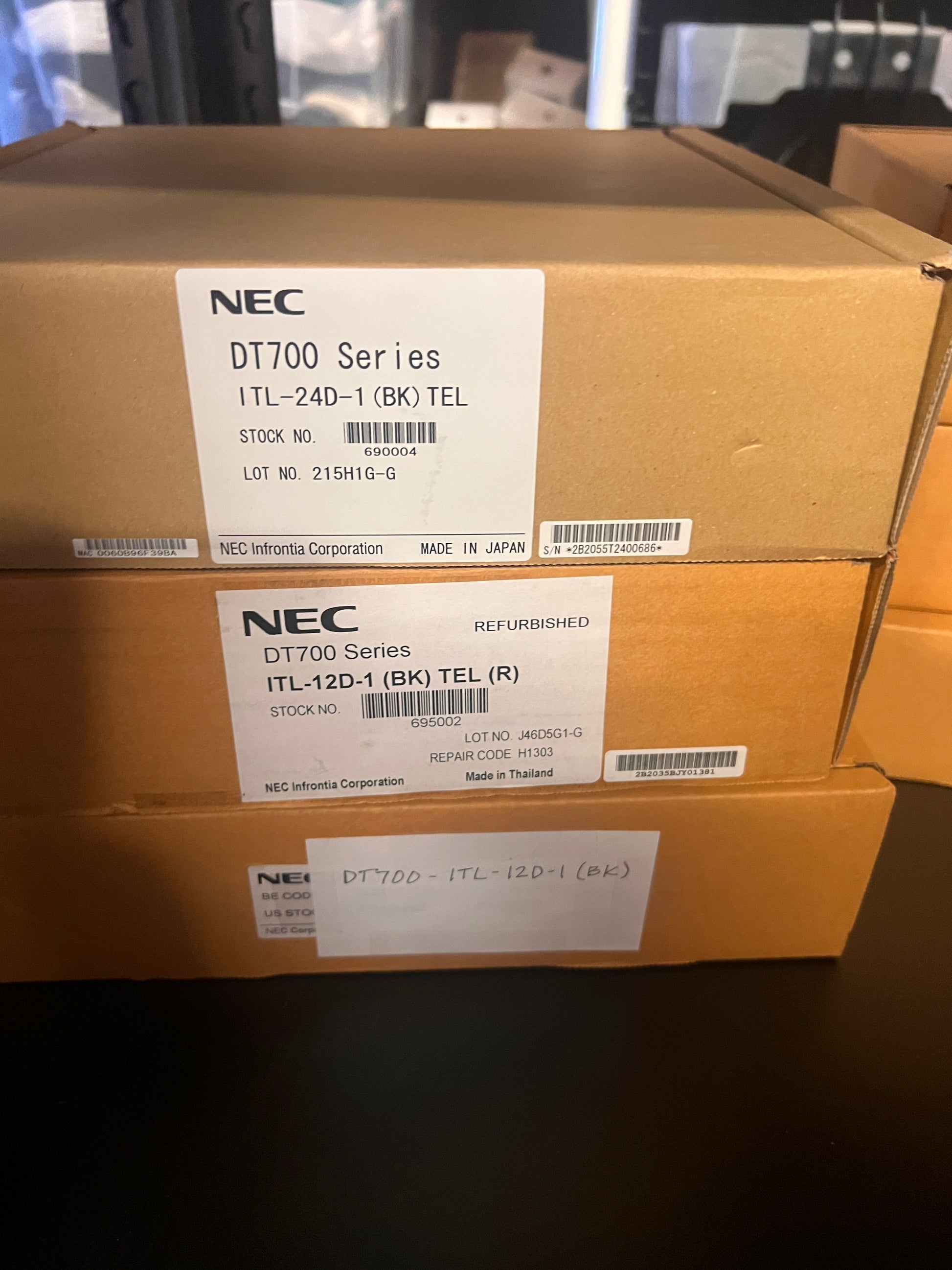 NEC DT700 ITL-24D-1 Black Lot of x3