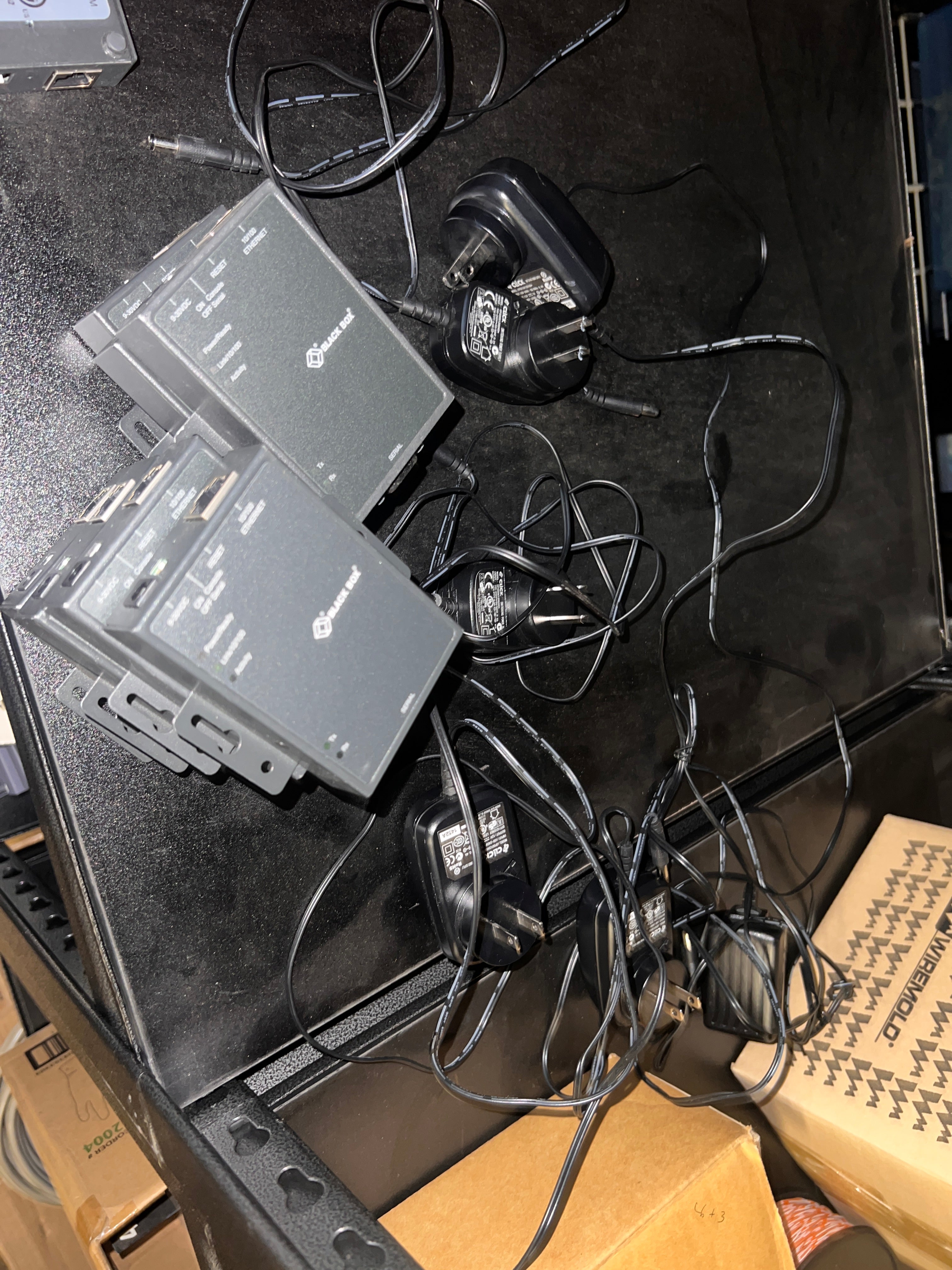 Bundle of Black Box LES4011A Fast Ethernet Terminal Server Port BD9M and more!