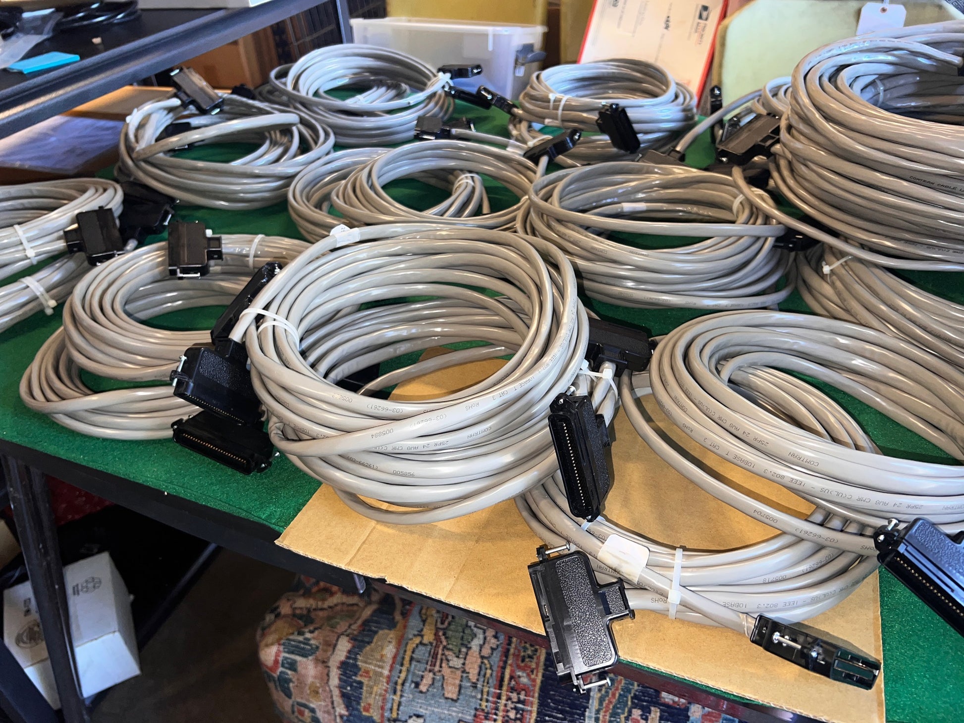 Huge bundle of 34 180 180 Male to male 25 pair cables 25ft++