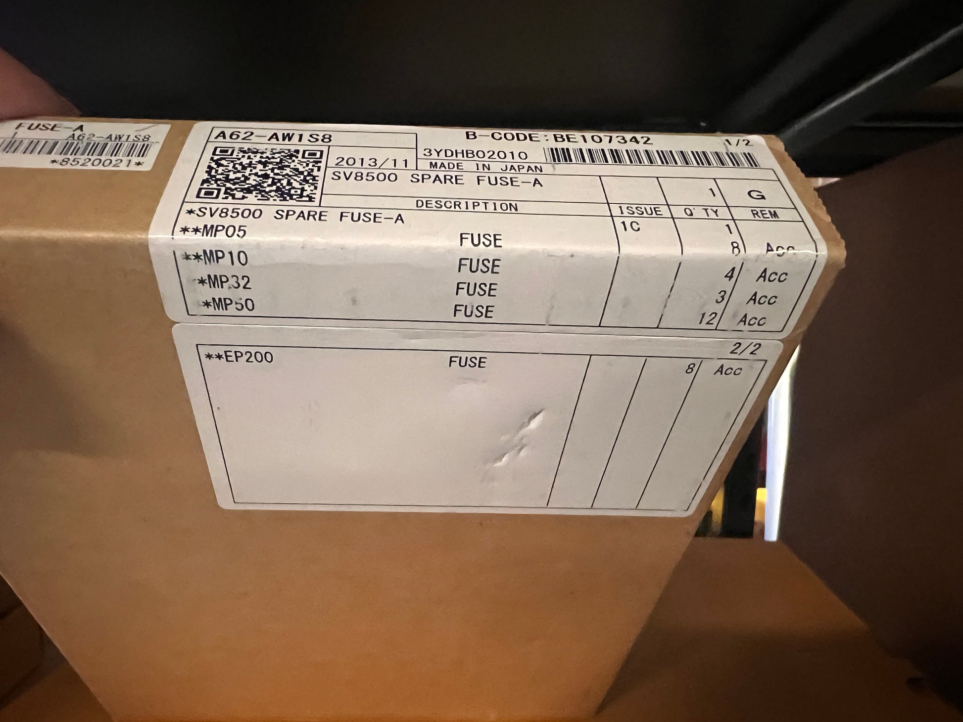 NEC Univerge SV8500 Spare Fuse A Package x2