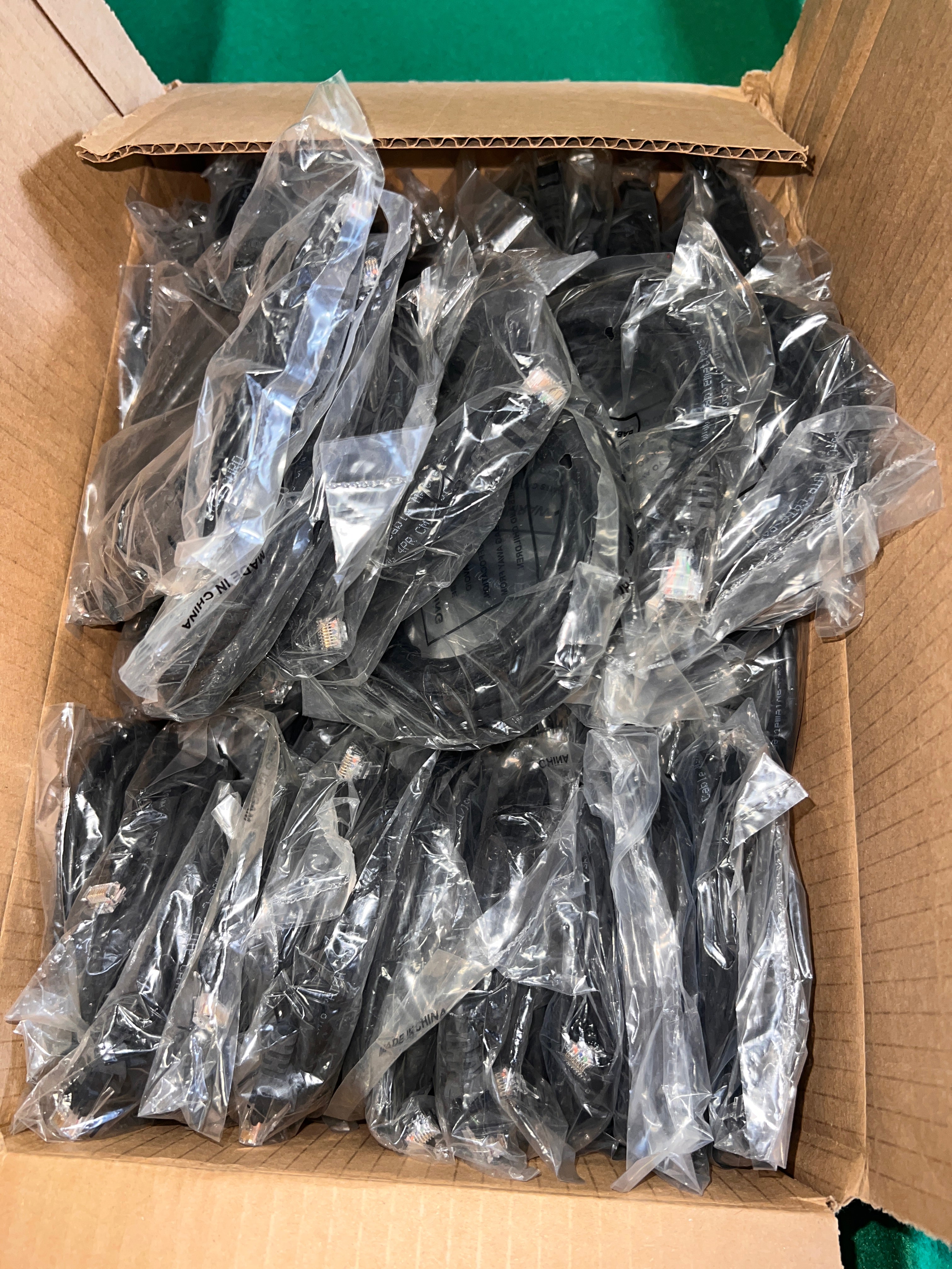 CAT6 Ethernet Patch Cord RJ45 LAN Network Cable Black 6FT LOT x30