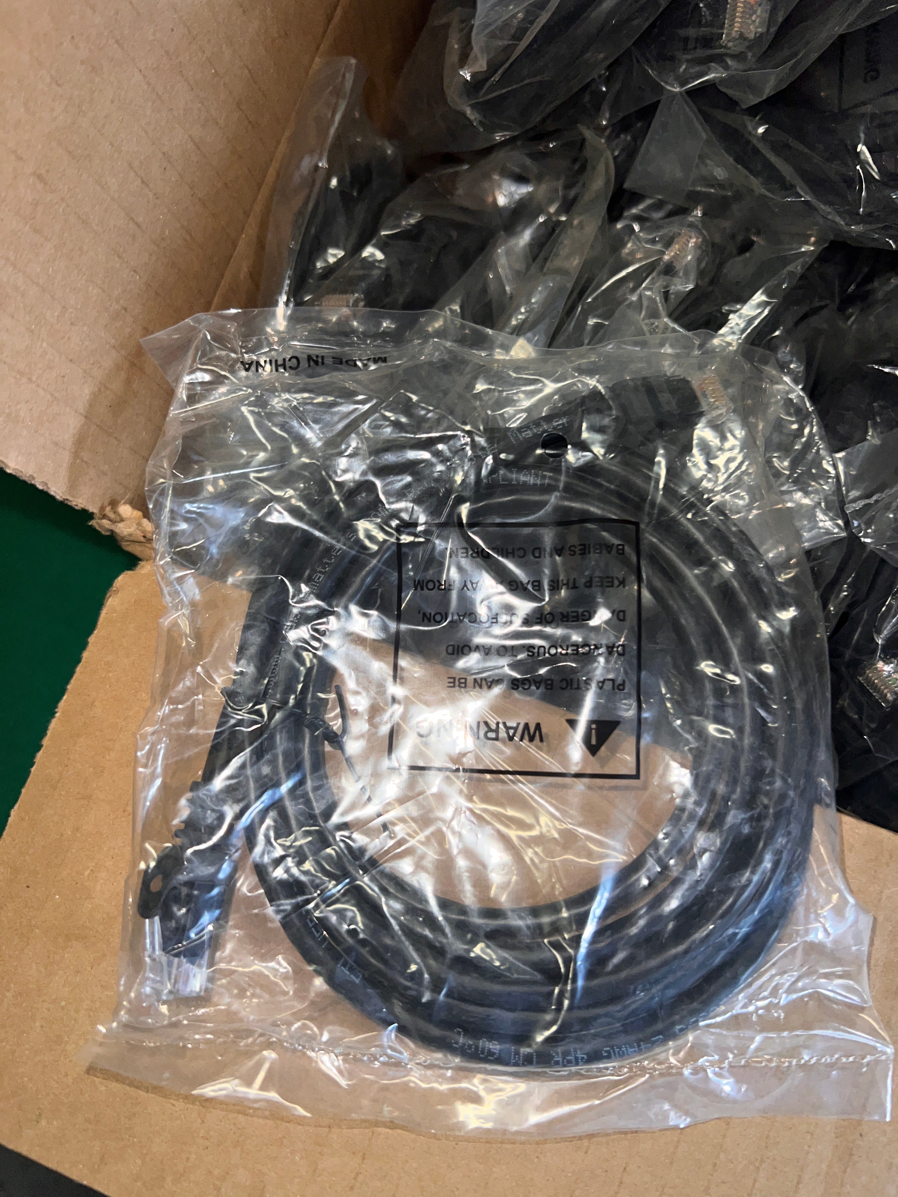 CAT6 Ethernet Patch Cord RJ45 LAN Network Cable Black 6FT LOT x30