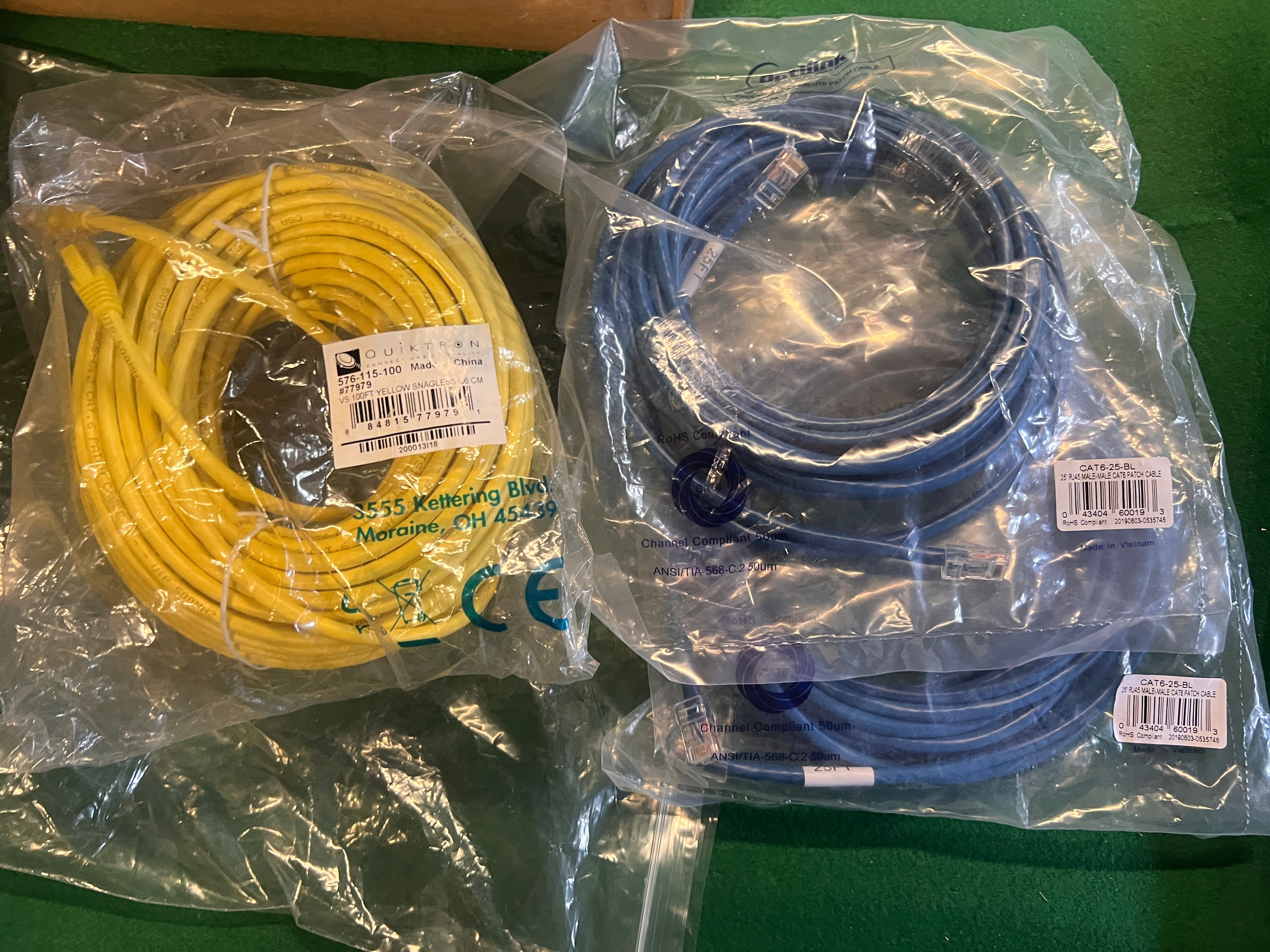 Ethernet Patch Cable Bundle 25 ft 100ft and more!