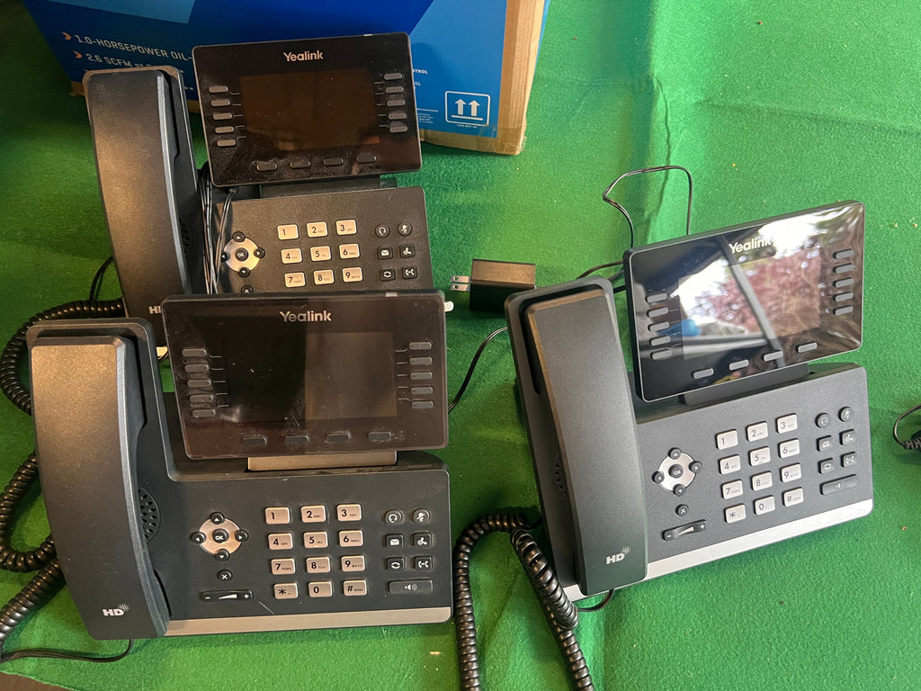 Bundle of x3 Yealink Prime Business Phones SIP-T54W with power adapter