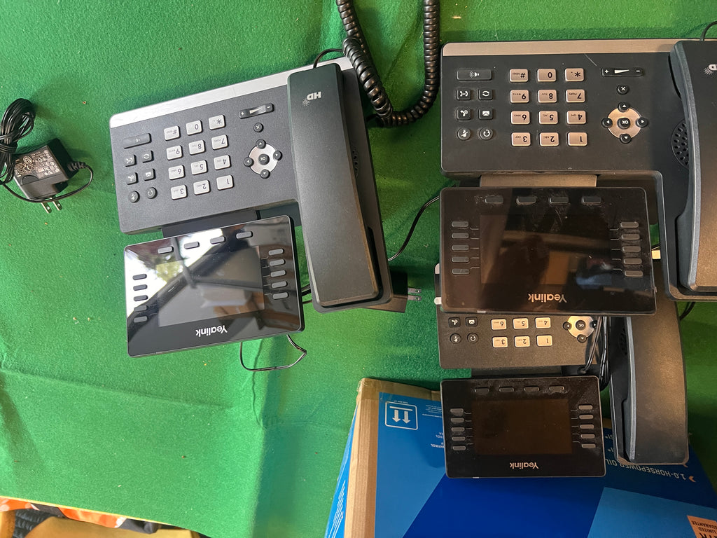 Bundle of x3 Yealink Prime Business Phones SIP-T54W with power adapter
