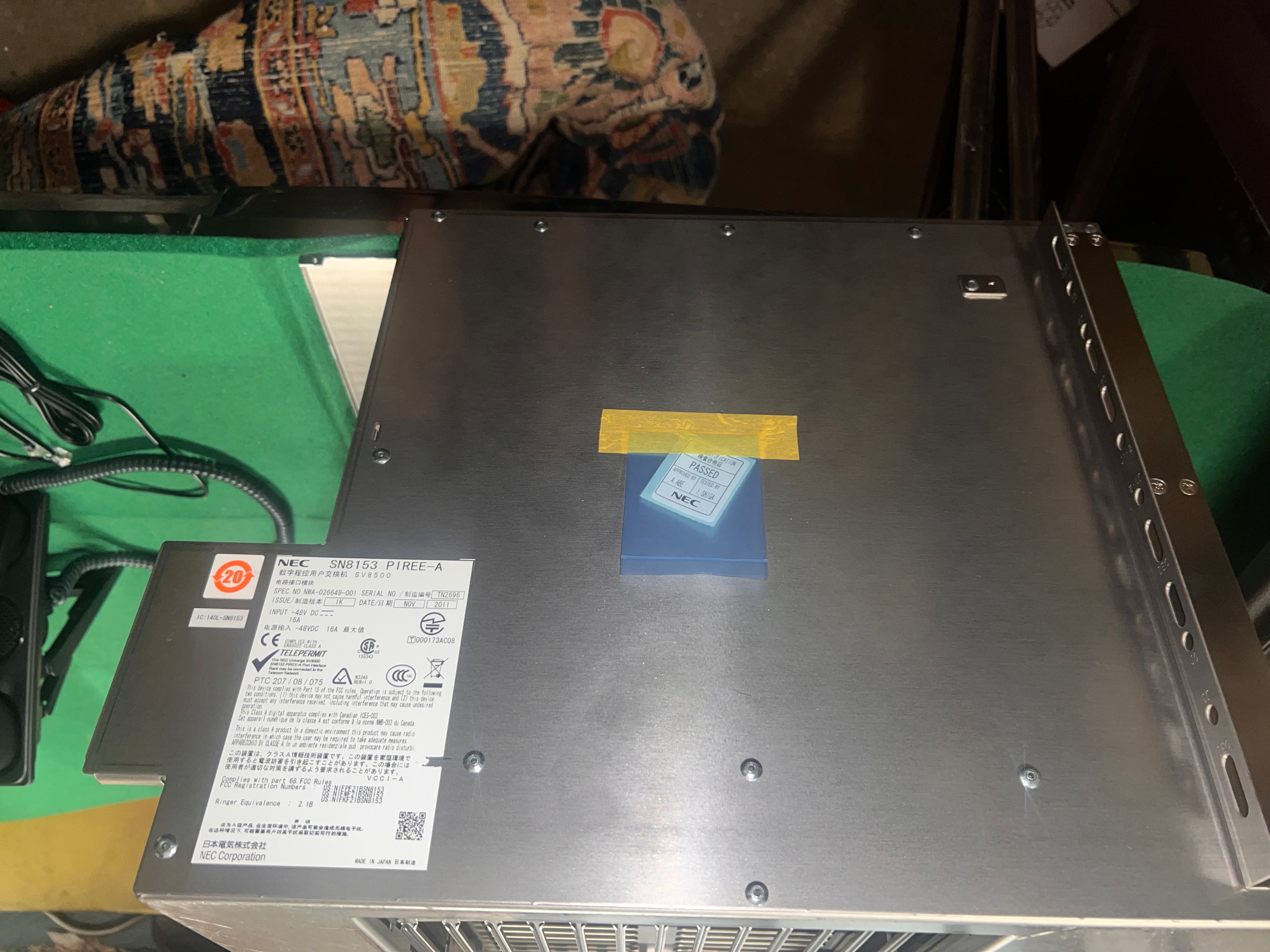 NEC Univerge SV8500 SN8153 (PIREE-A) 22 Slot High Density Cabinet Case