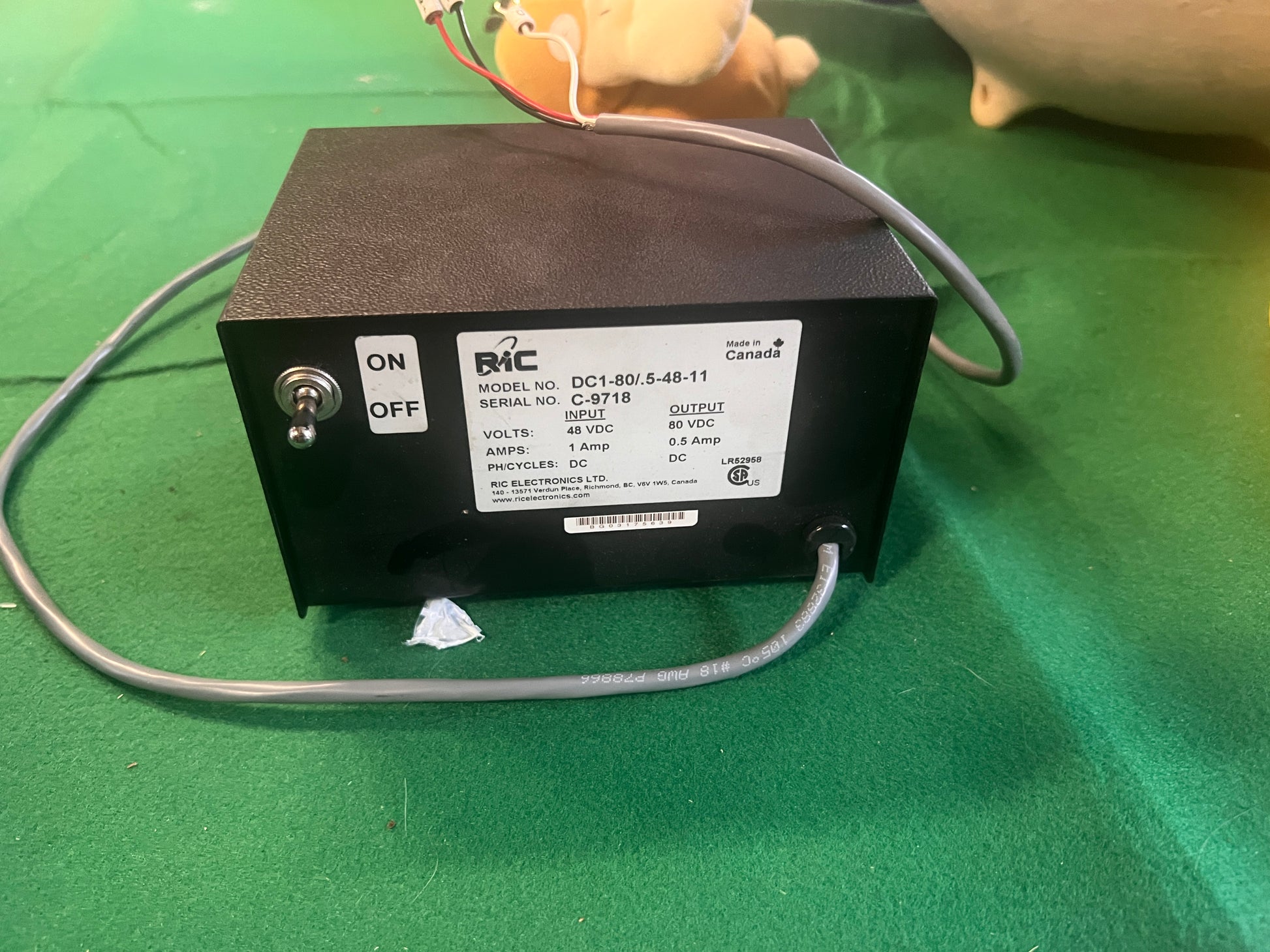 RIC Electronics 80 Volt Power Supply Model:DC1-80/.5-48-11