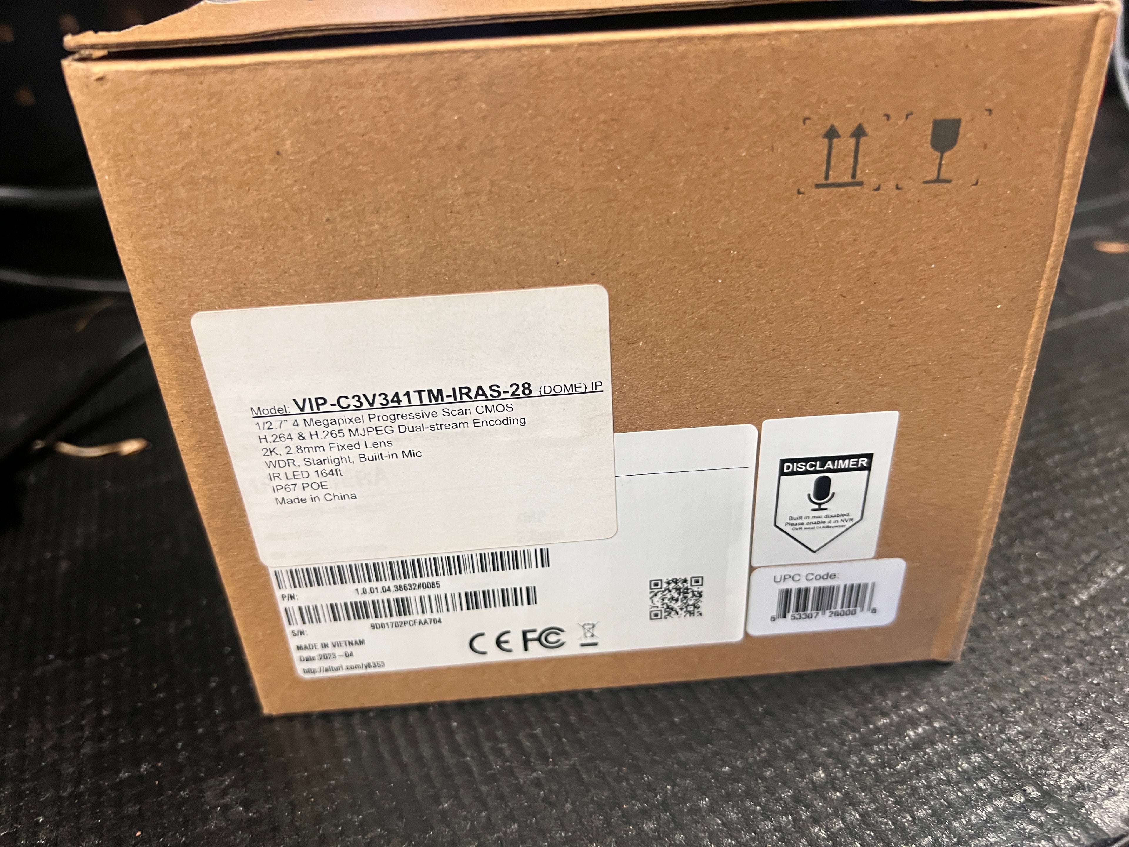 ENS VIP-C3V341TM-IRAS-28 Dome-Turret Camera