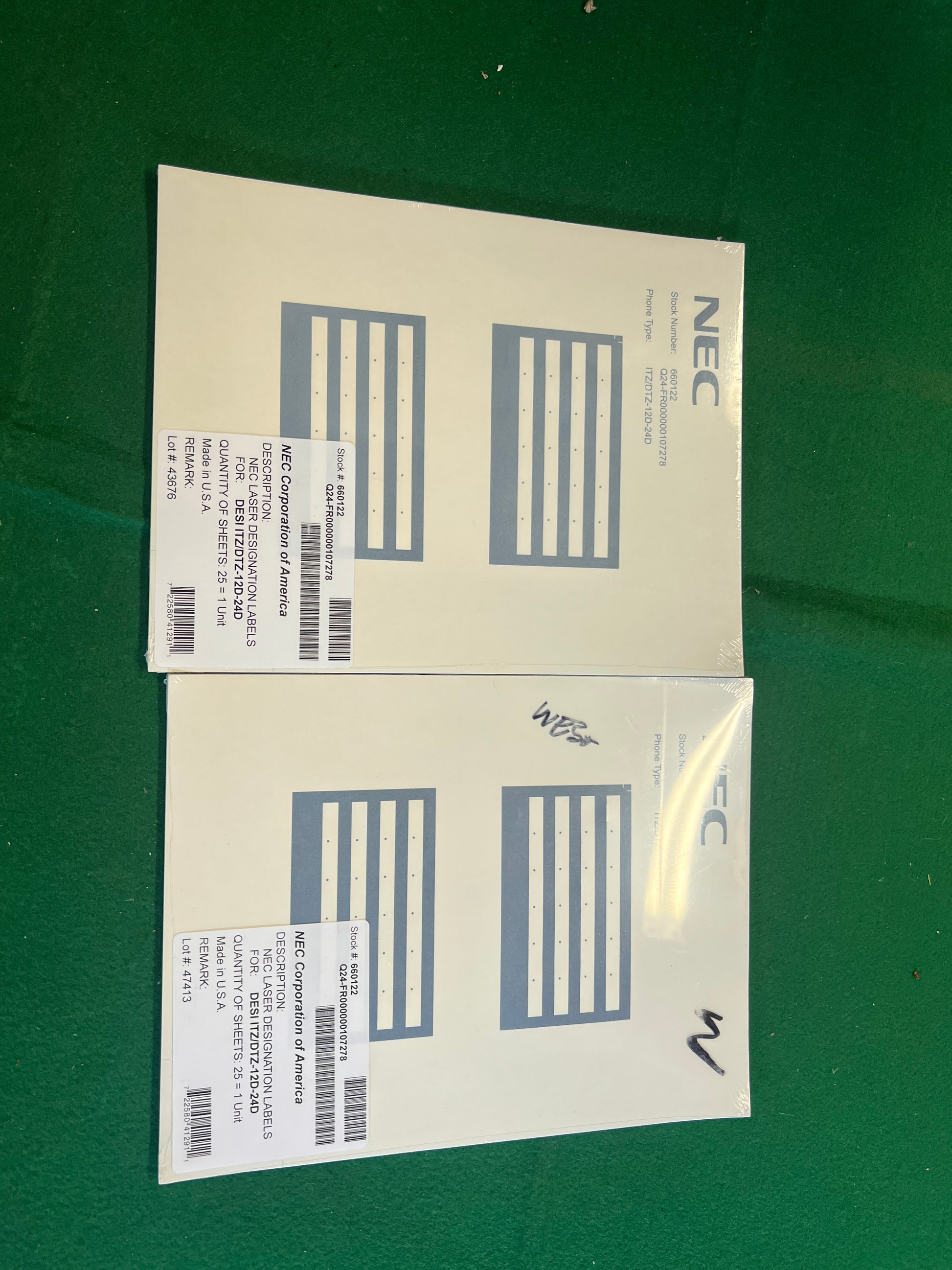 NEC laser designation labels desi ITY-6de Bundle LOT of 14