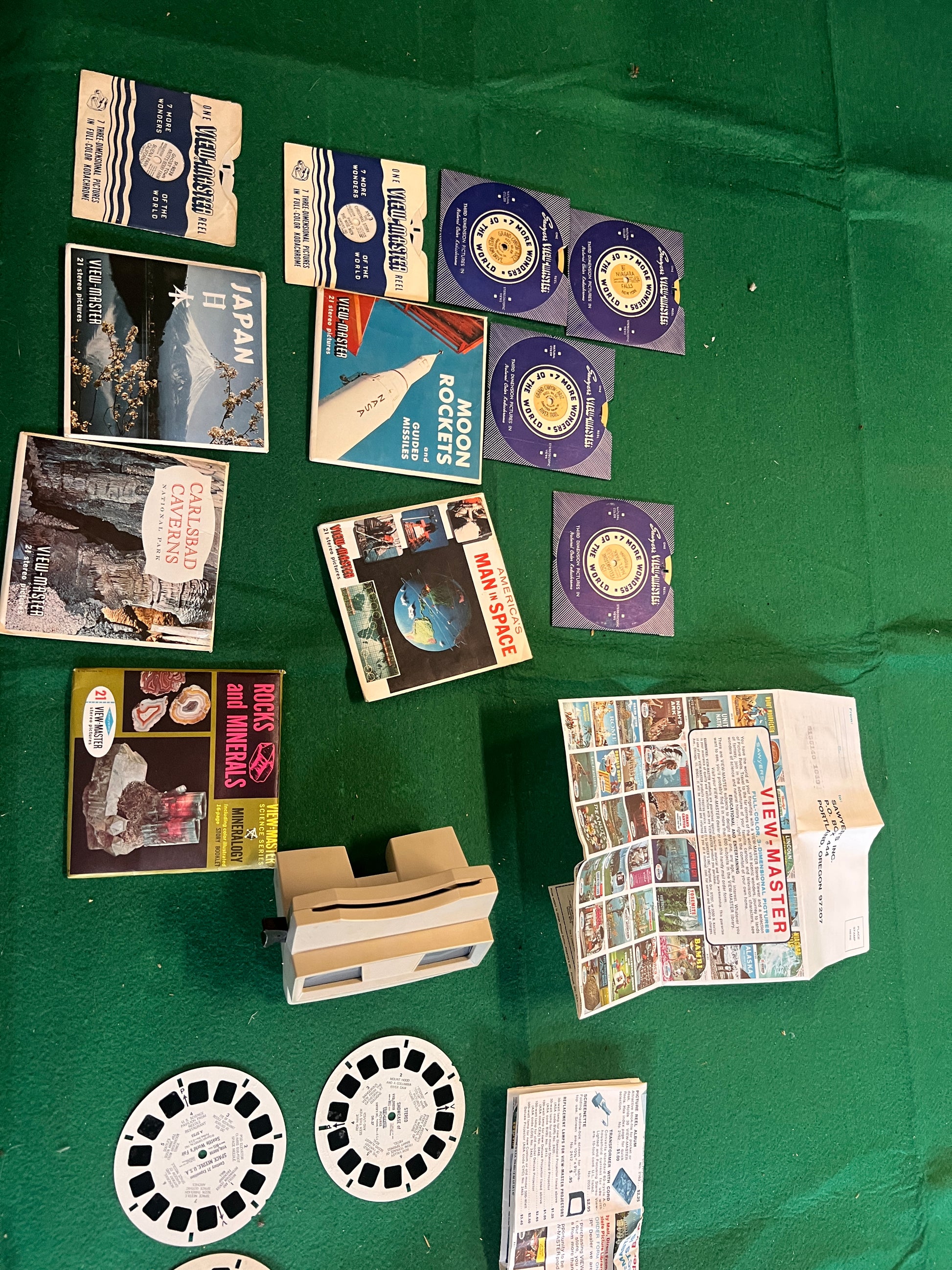 Antique GAF Viewmaster bundle with reels and original promo 1970s