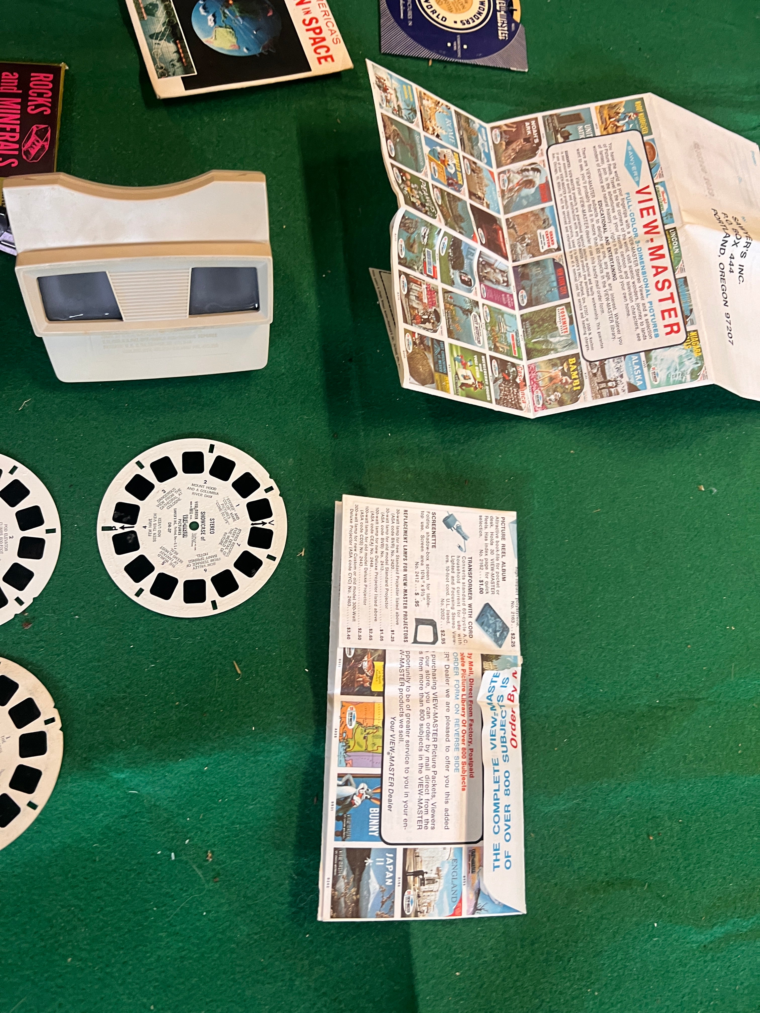 Antique GAF Viewmaster bundle with reels and original promo 1970s