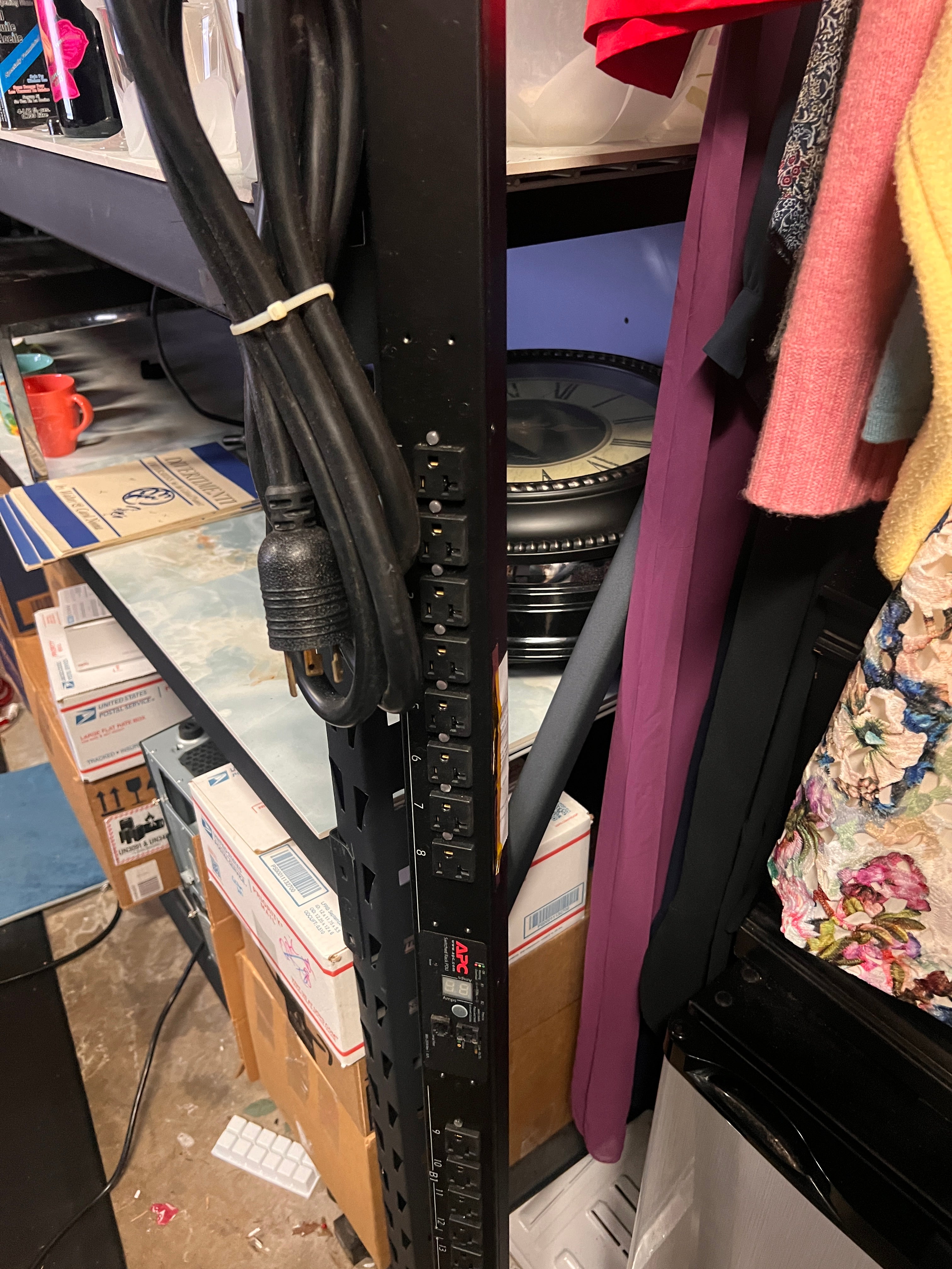 APC AP7932 Vertical Rack PDU, Switched, Zero U, 30A, 120V, (24 outlets) 5-20