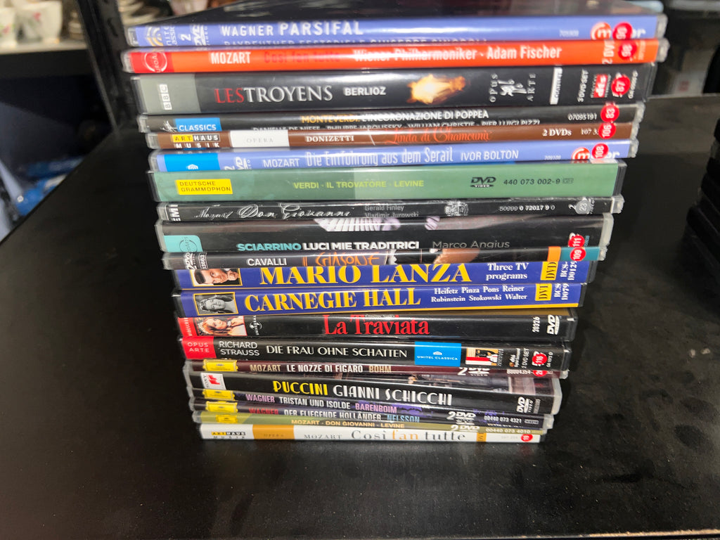 Large Bundle of Rare Opera DVDs Mozart Straus wagner and more!  20 total!