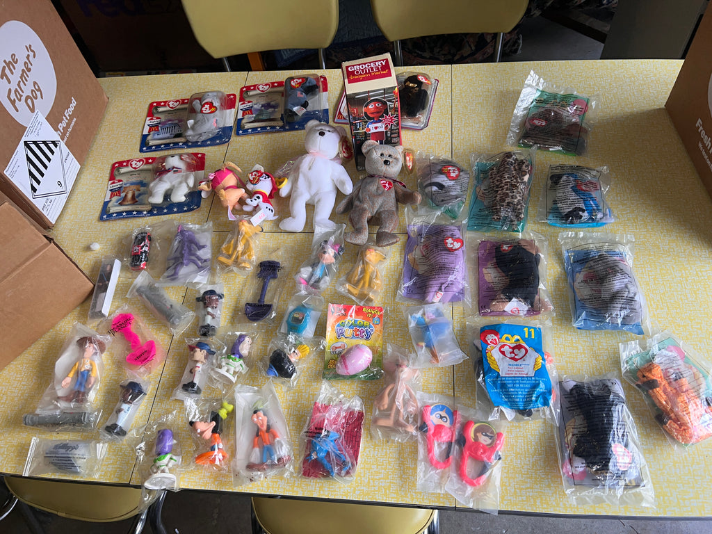Bundle lot of Beanie Babies and Happy Meal Vintage Toys over 40+