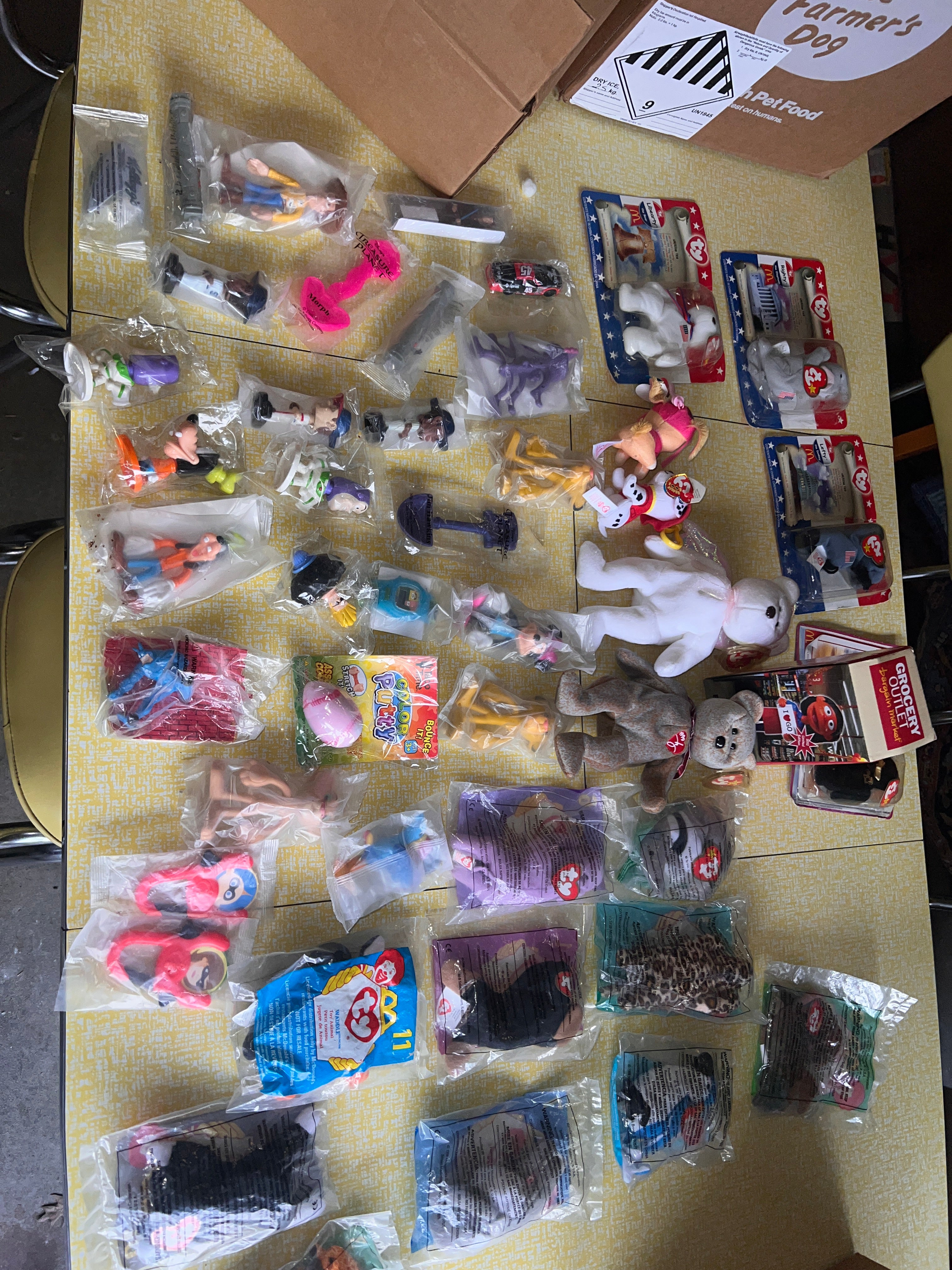 Bundle lot of Beanie Babies and Happy Meal Vintage Toys over 40+