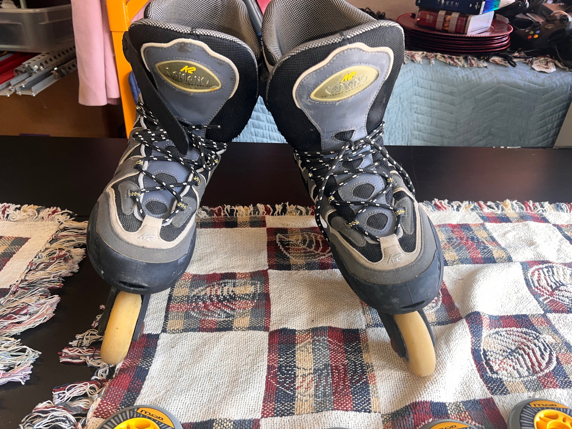 K2 CAMANO-M Carbon Rollerblades Inline Skates Men's US 12 with K2 Mod wheels