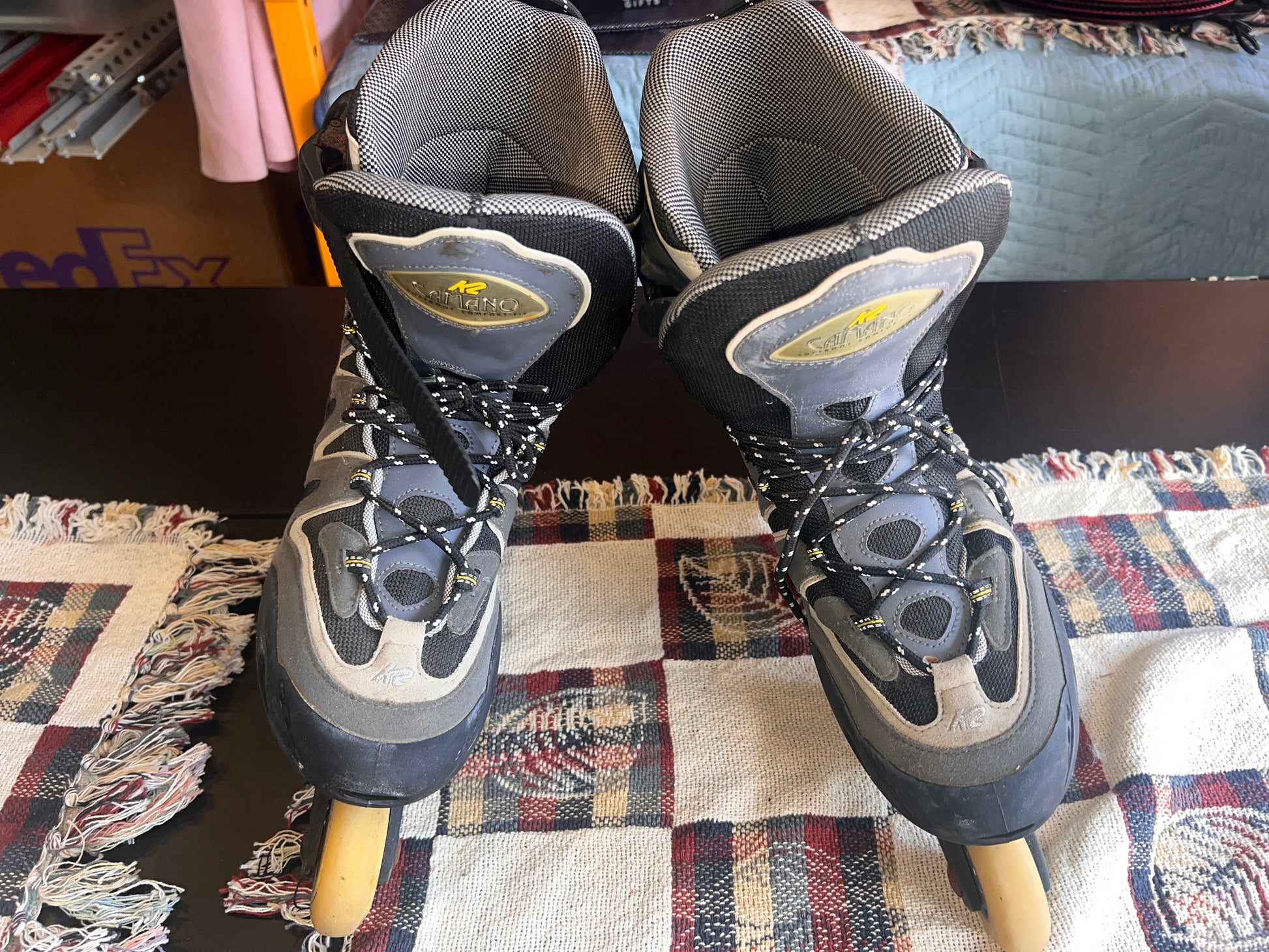 K2 CAMANO-M Carbon Rollerblades Inline Skates Men's US 12 with K2 Mod wheels