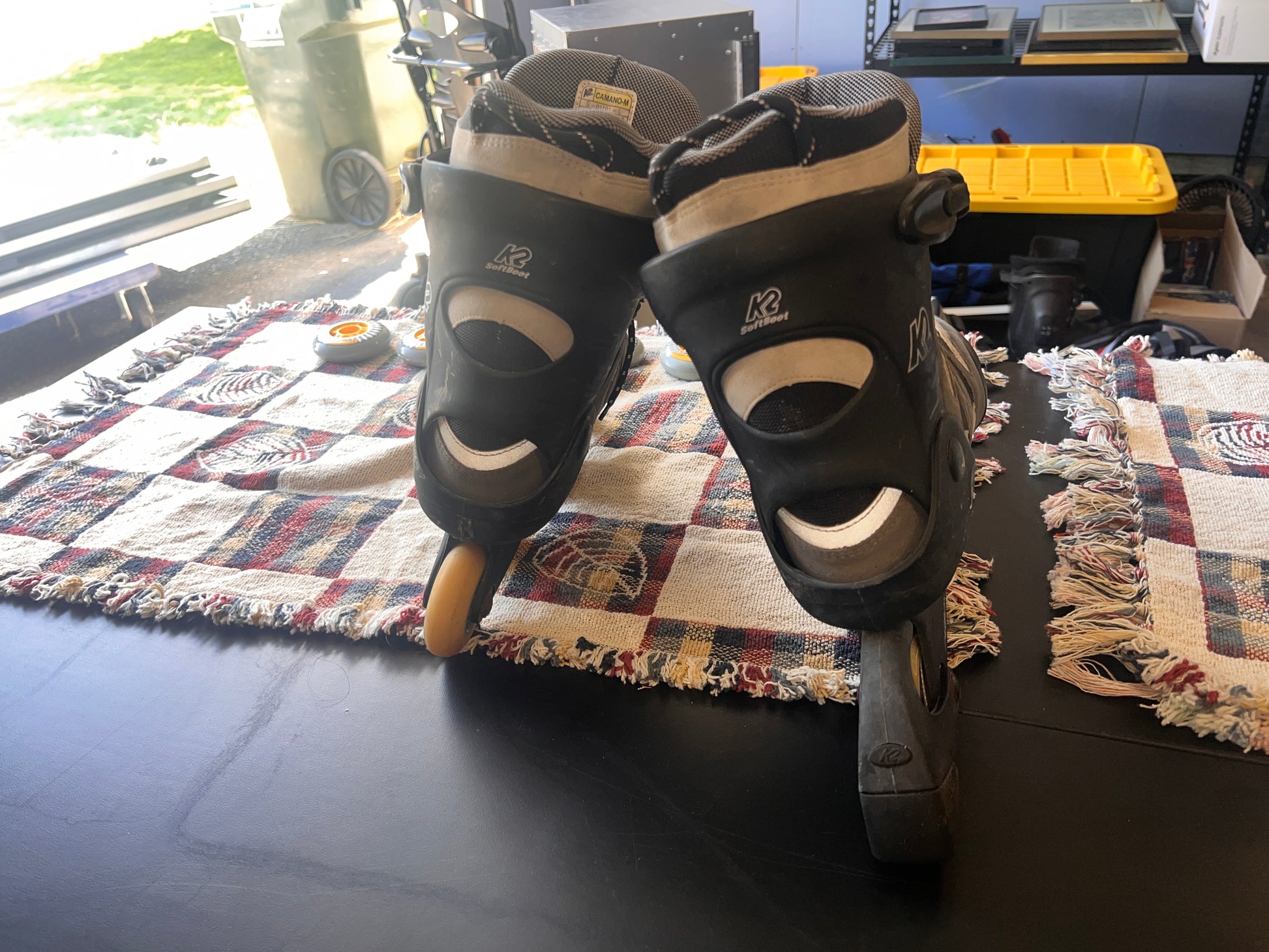 K2 CAMANO-M Carbon Rollerblades Inline Skates Men's US 12 with K2 Mod wheels