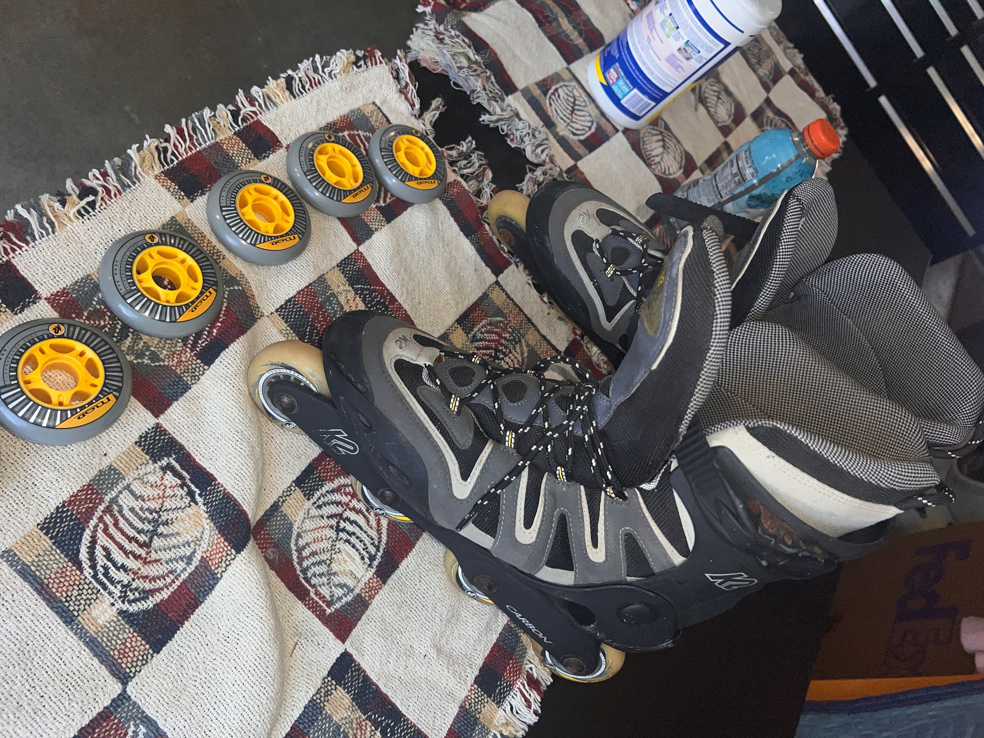 K2 CAMANO-M Carbon Rollerblades Inline Skates Men's US 12 with K2 Mod wheels