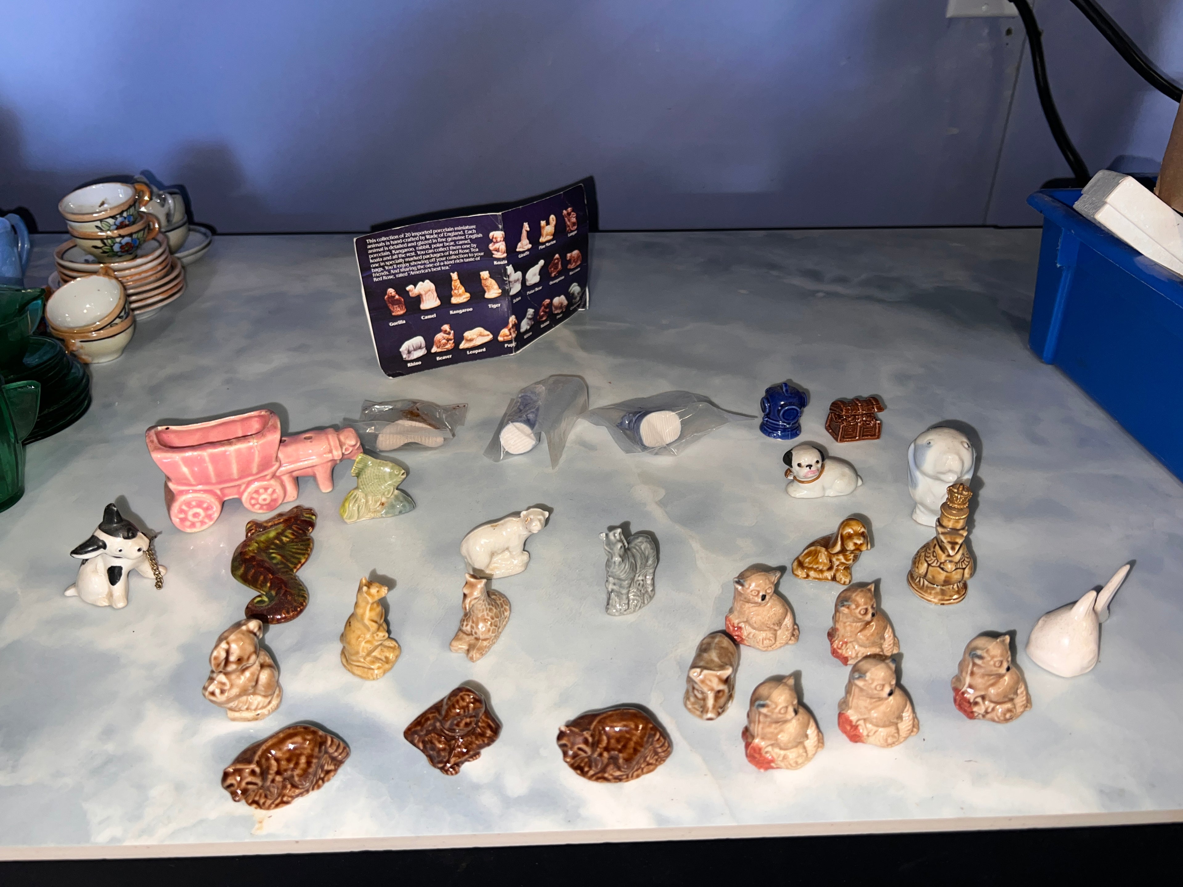 Antique Snow White and 7 Dwarfs Bisque Figures made in Japan and Wade of England!