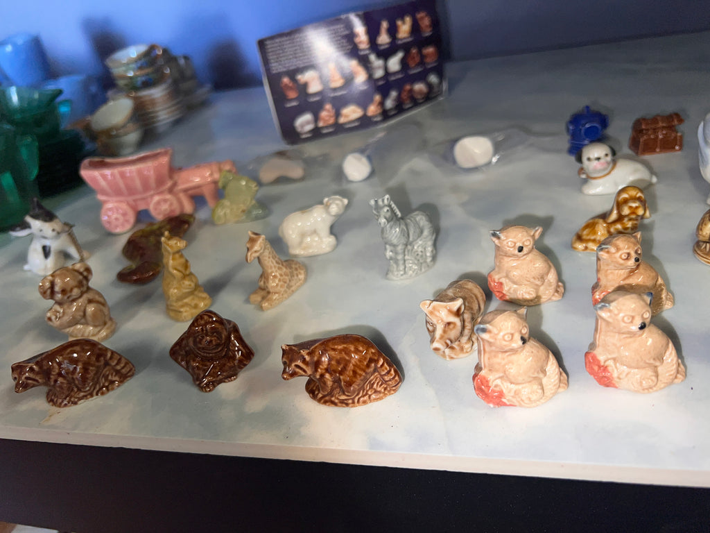 Antique Snow White and 7 Dwarfs Bisque Figures made in Japan and Wade of England!