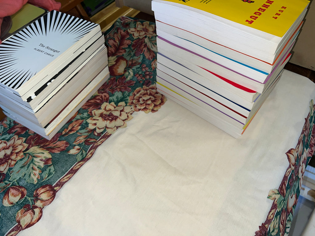 Bundle of Kurt Vonnegut Albert Camus and George Orwell Books!