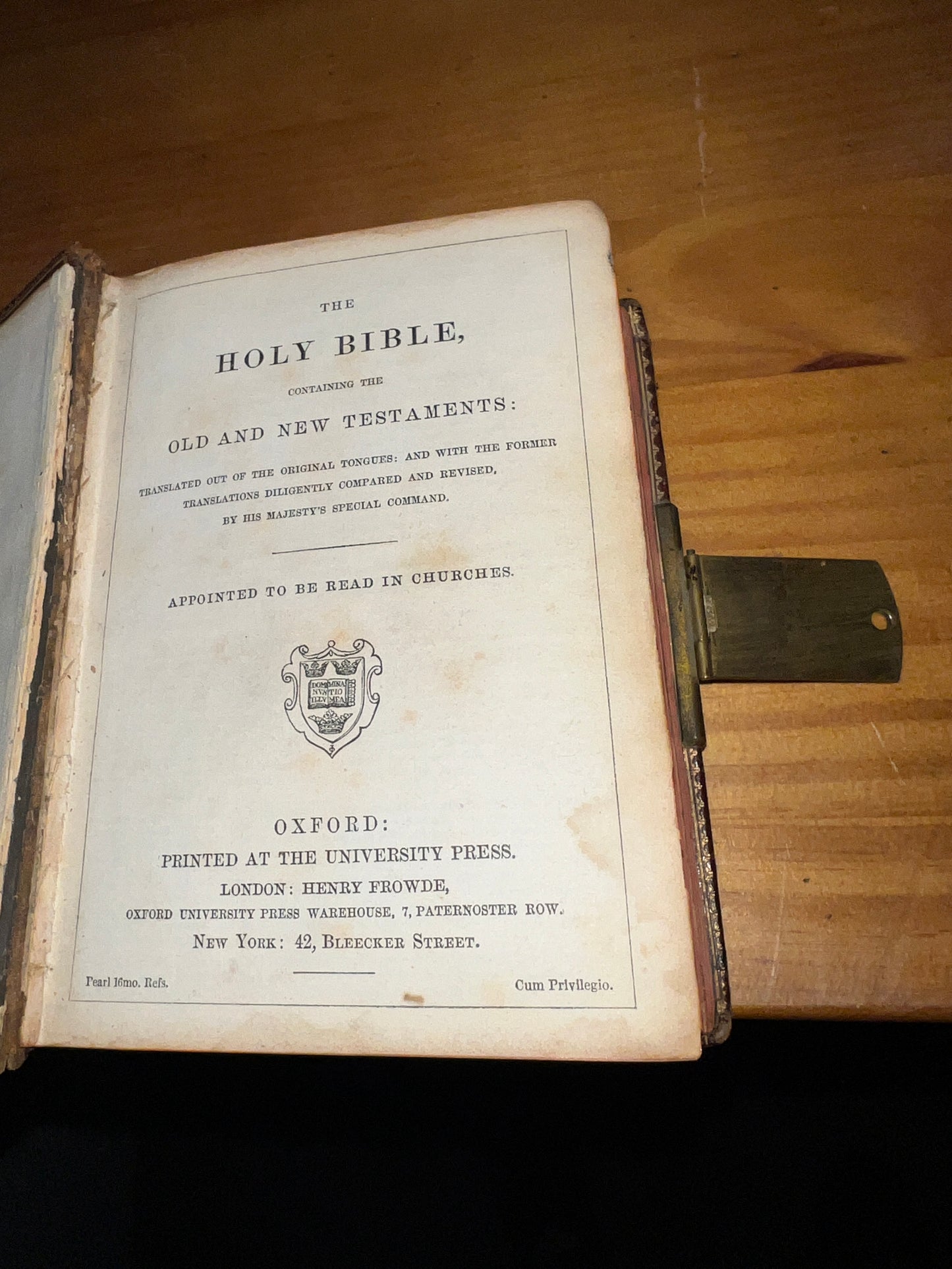 Antique Holy Bible 1879 Old and New Testaments Oxford