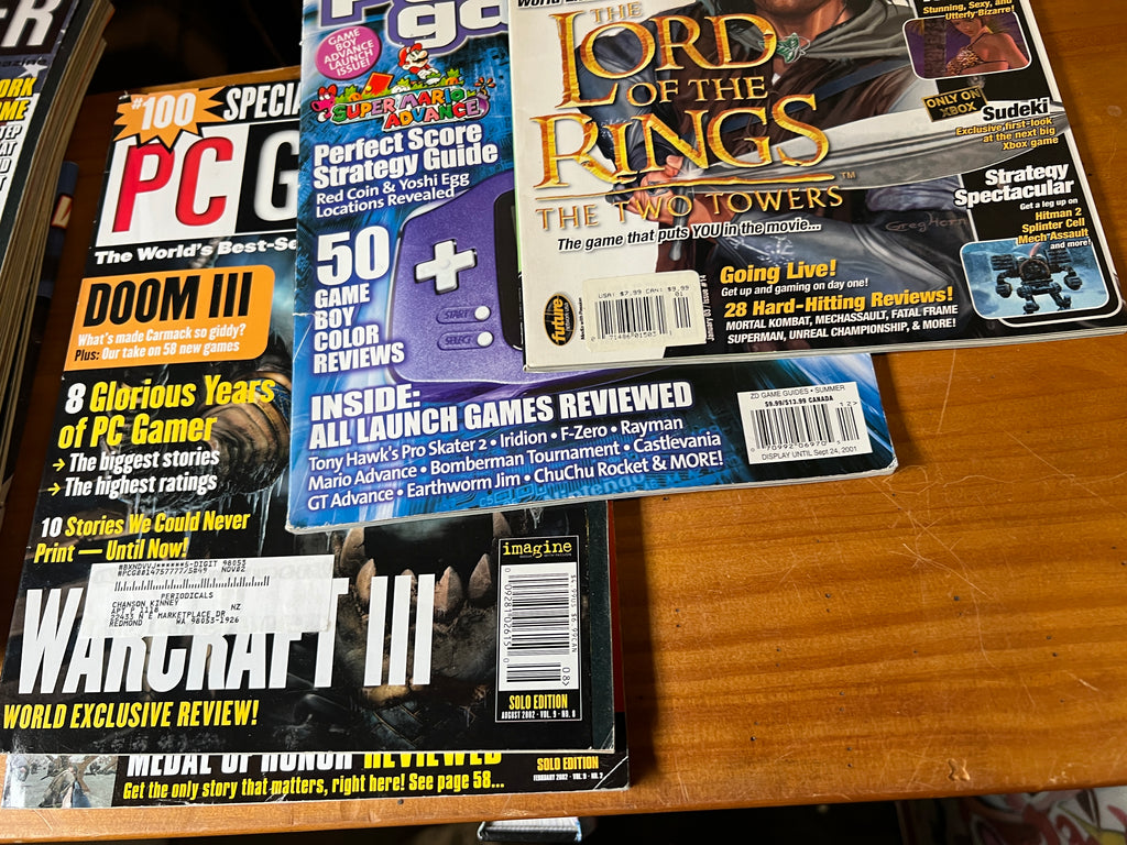 PC Gamer magazines and X-Files classic Mags!