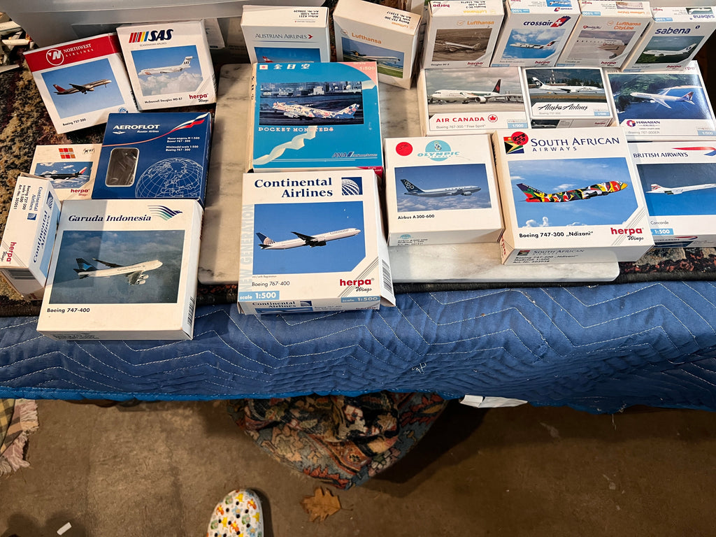 Huge Bundle of Herpa Model Airplanes 1:500 rare Pocket Monsters Concorde