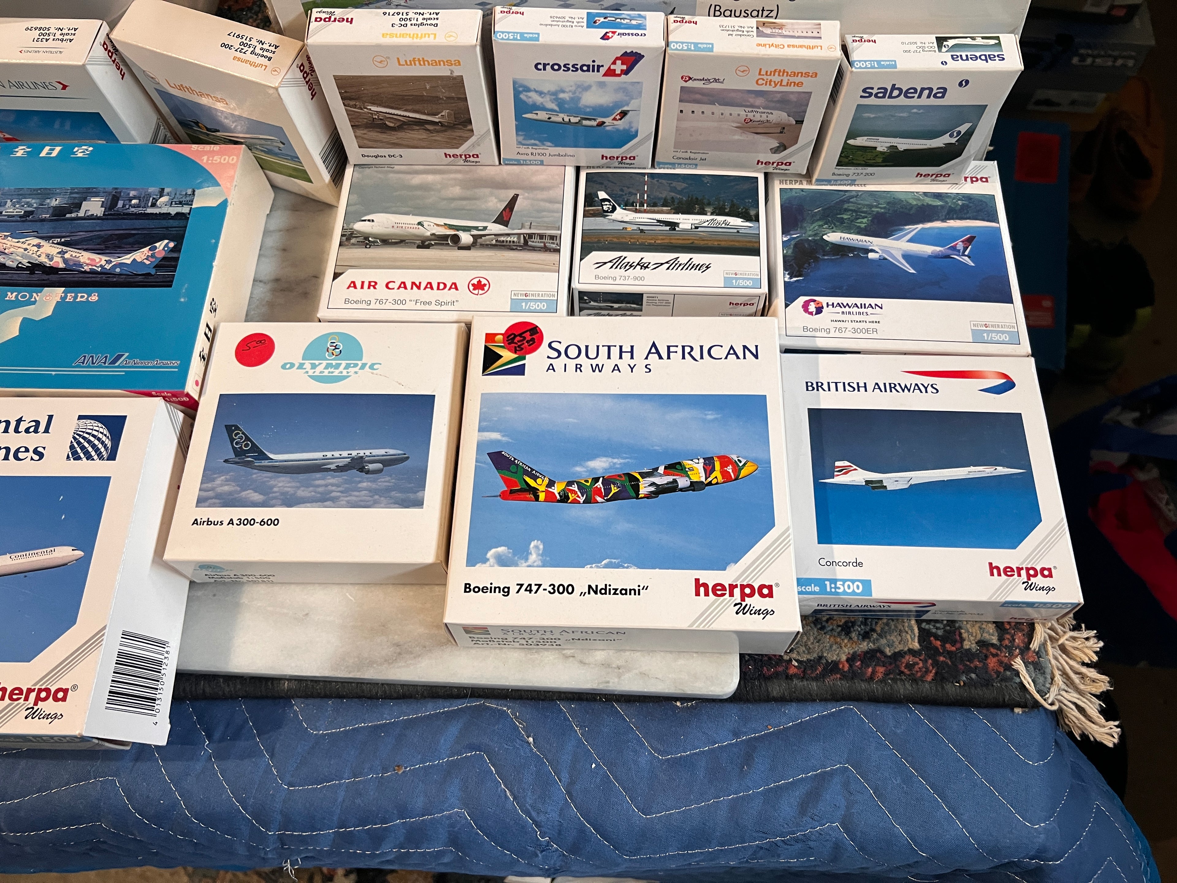 Huge Bundle of Herpa Model Airplanes 1:500 rare Pocket Monsters Concorde