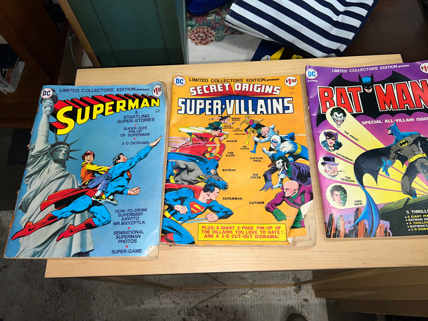 DC Vintage Comics Super sized Comics Superman Batman and more!