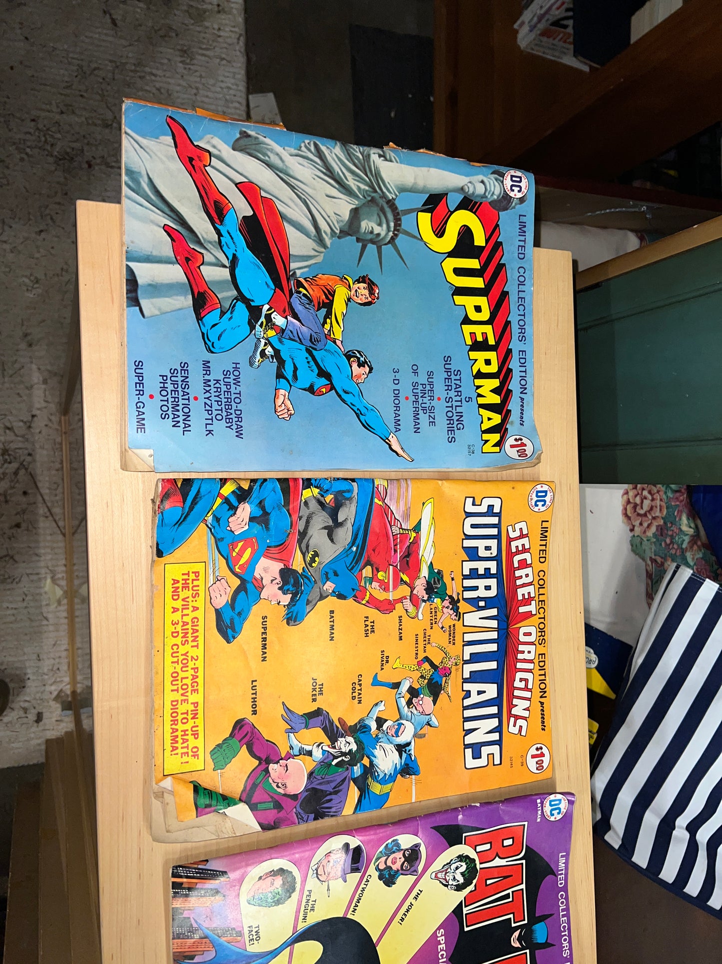 DC Vintage Comics Super sized Comics Superman Batman and more!